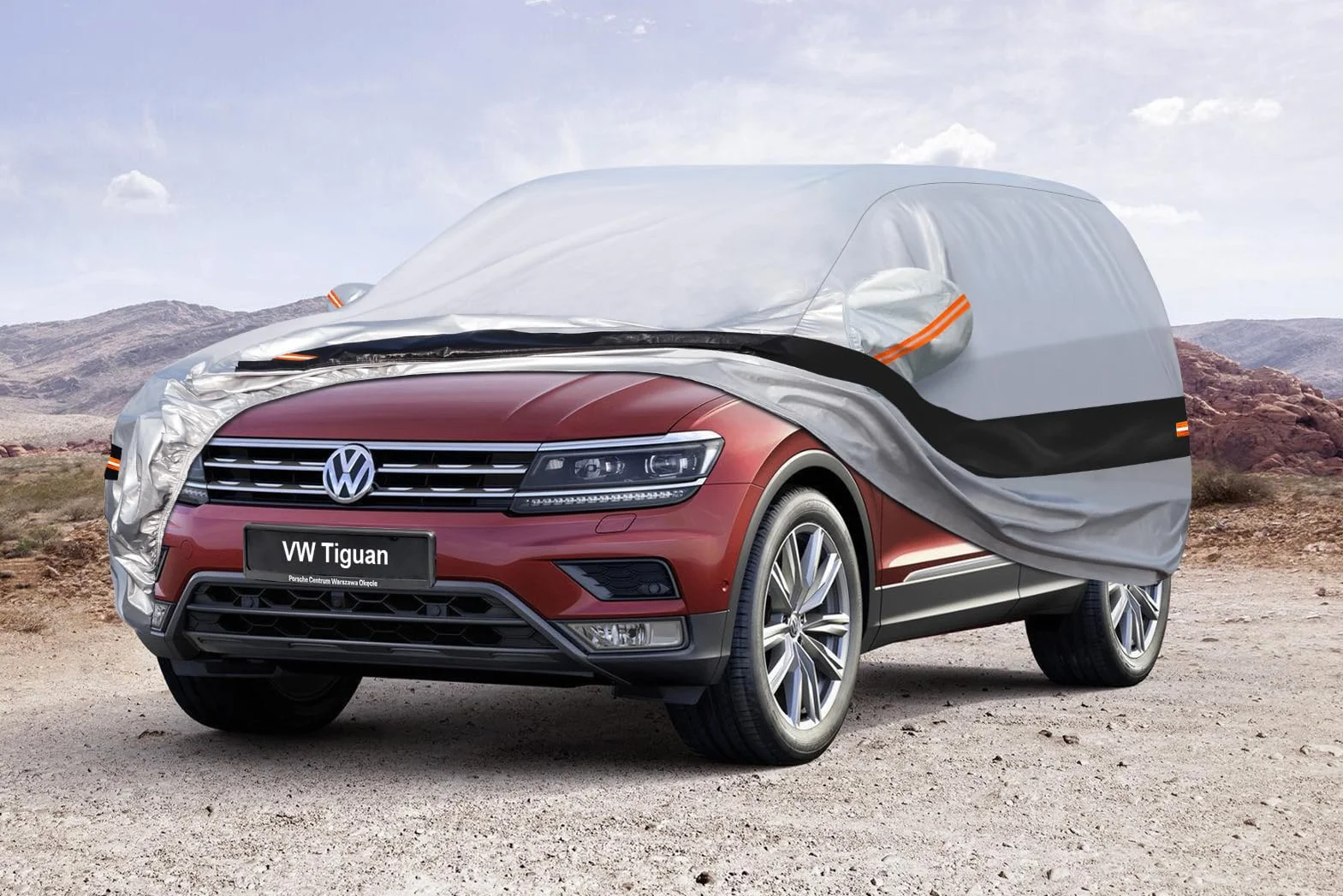 10 strati Telo Copriauto SUV per VW Tiguan/Volkswagen Tiguan Limited(2007-2025),100% copertura auto impermeabile,Telo Copri Auto per Esterno,impermeabile,protezione UV,antivento,antipolvere.