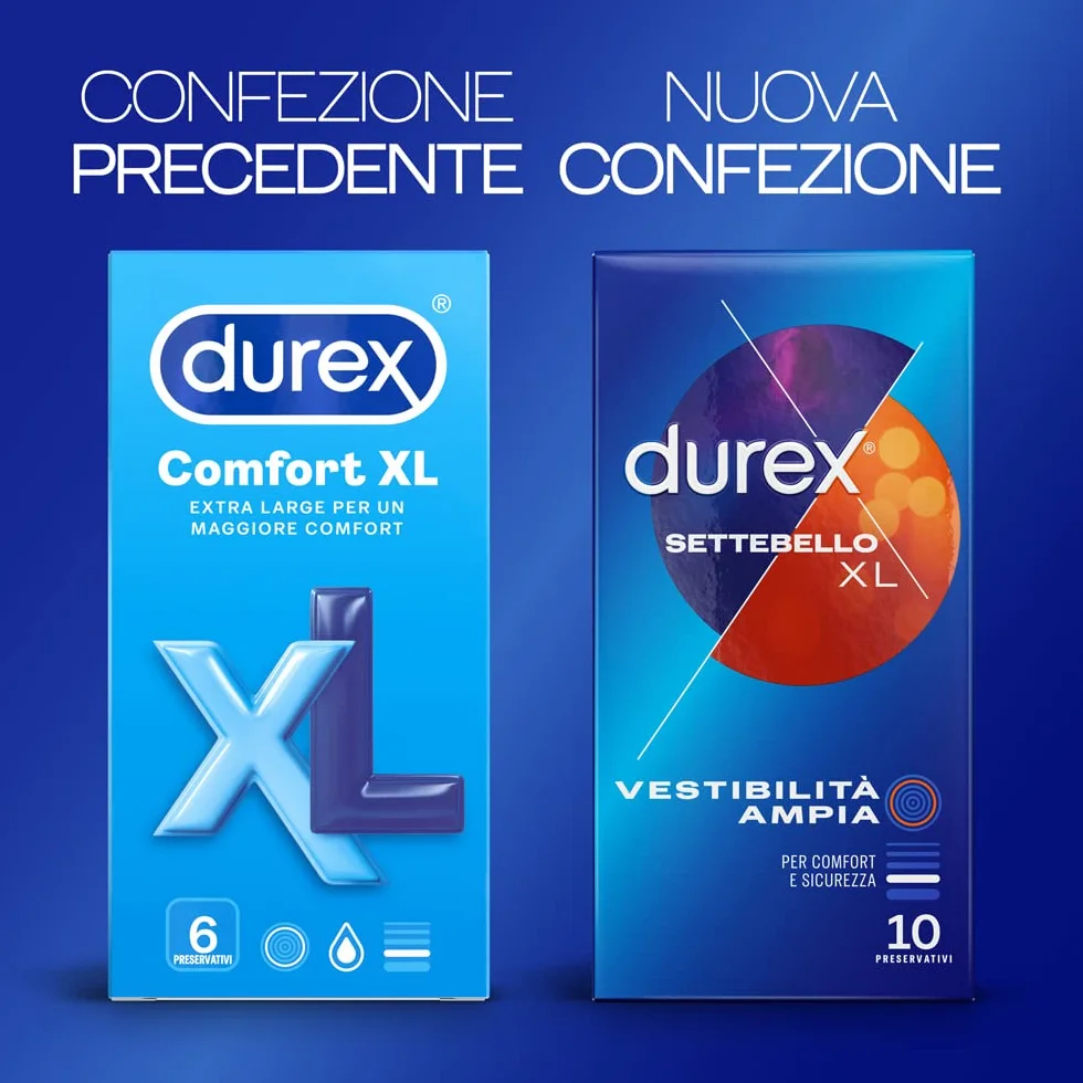 Durex Settebello XL Preservativi Extra-Large 30 Profilattici