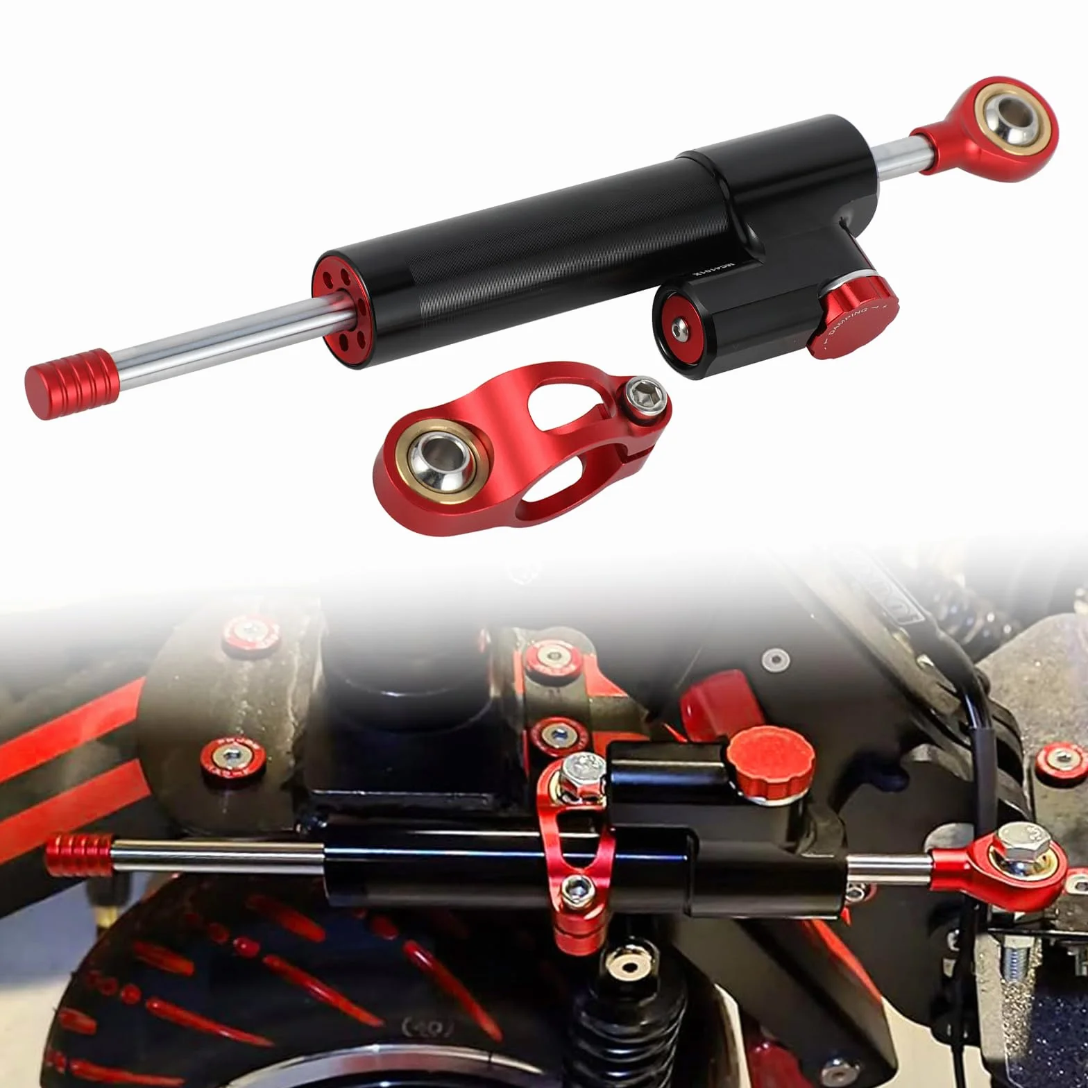 Ammortizzatori Monopattino Elettrico Universale per Skycore per JGH Monopattino E-Scooter Rosso