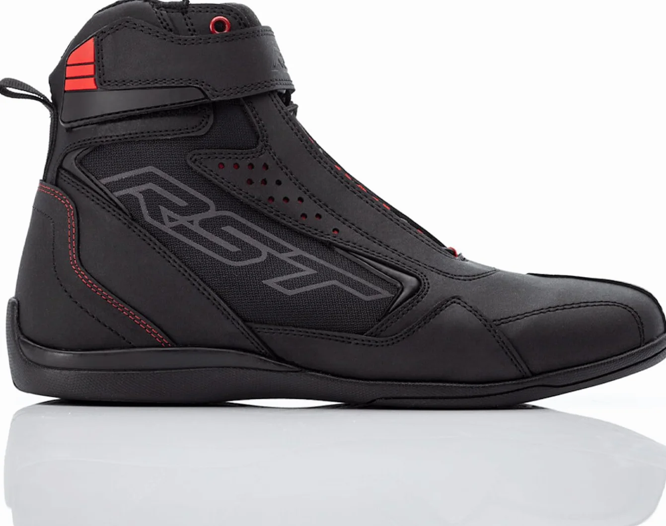 RST Frontier Scarpe da moto da donna, nero/rosso, 38