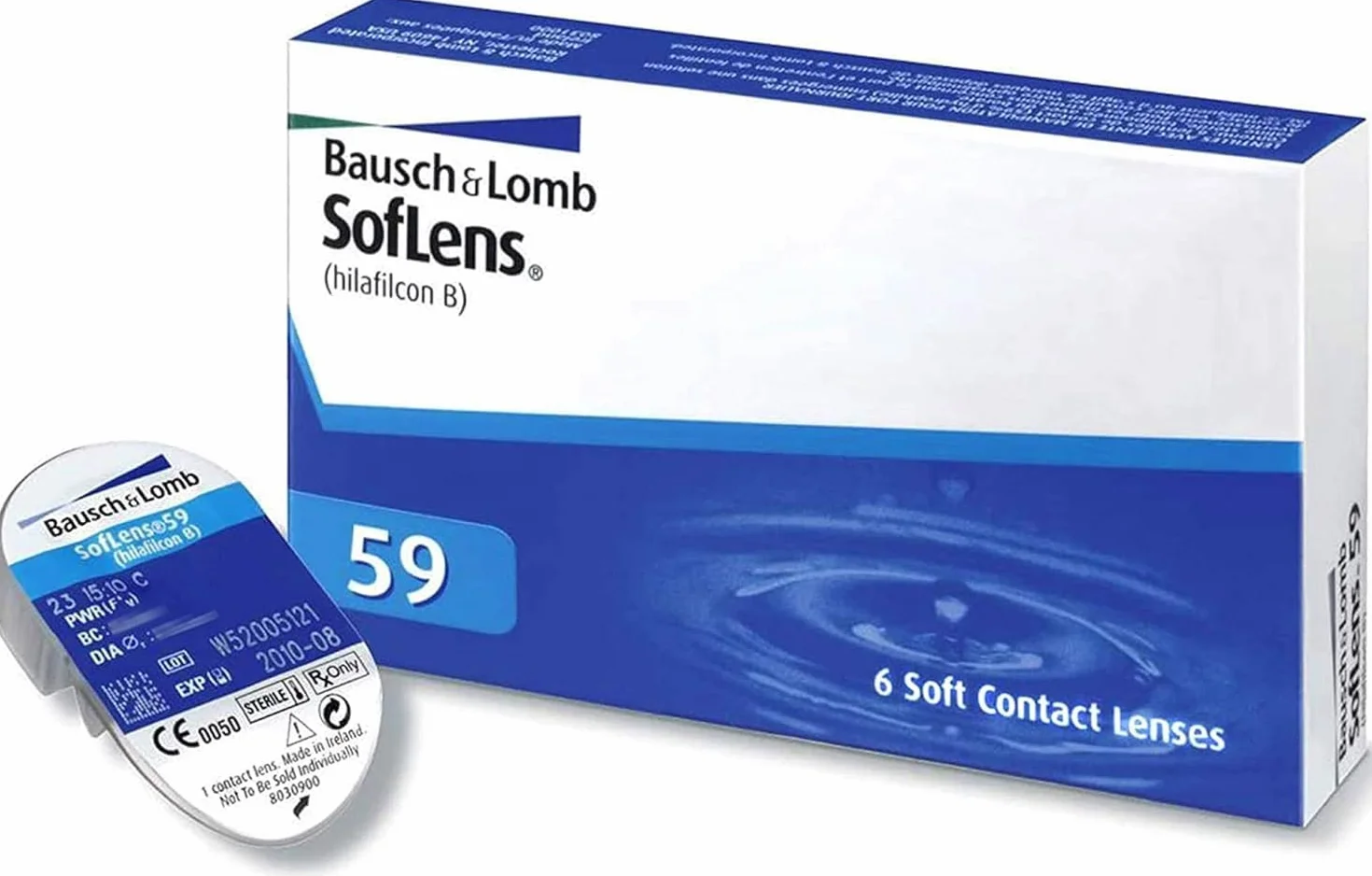 Soflens 59 Lenti a Contatto Correttive Mensili, 6 Lenti, BC 8.6 mm, DIA 14.2 mm, -2.5 Diopt