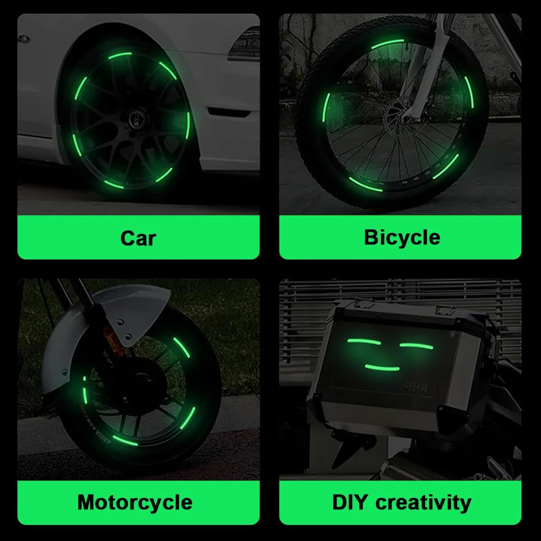 Tappi Valvola Auto Fosforescenti Luminosi Universali (Verde, Rosa, Rosso, Blu, Giallo, Arancione)
