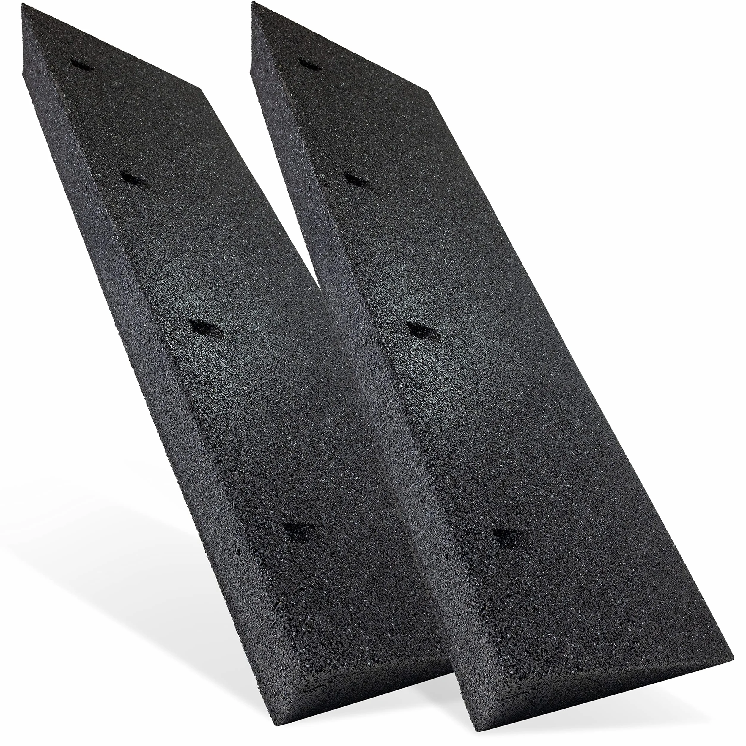 HASKYY Rampe Bordo in Gomma Riciclata Set di 2 Nera 1000x290x110 mm (LxHxP) – Accesso, Soglia, Sedia a Rotelle, Auto, Camper, Carrello