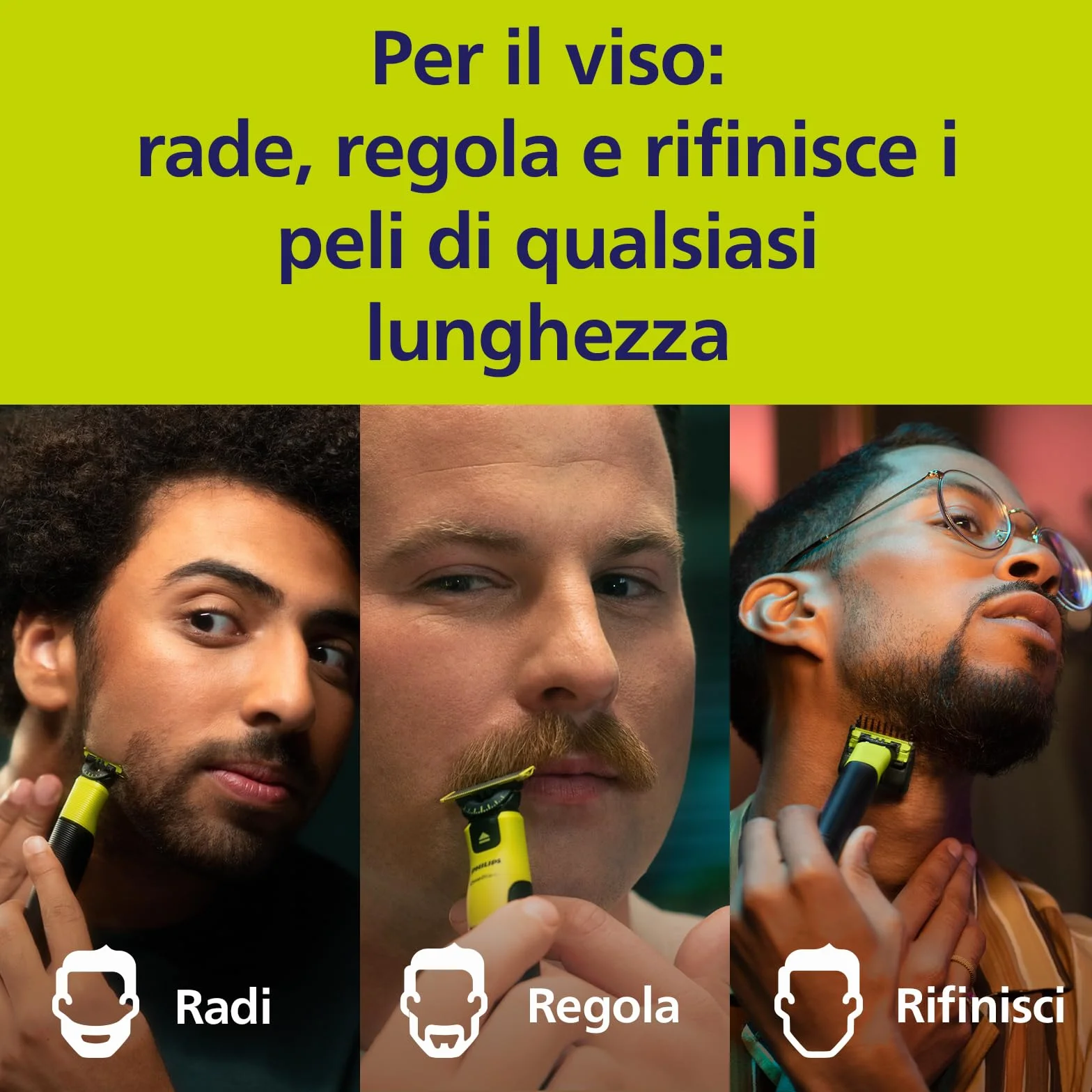 Philips OneBlade 360 Lame di ricambio QP440/50, confezione 4, per rasoio e tagliacapelli elettrici