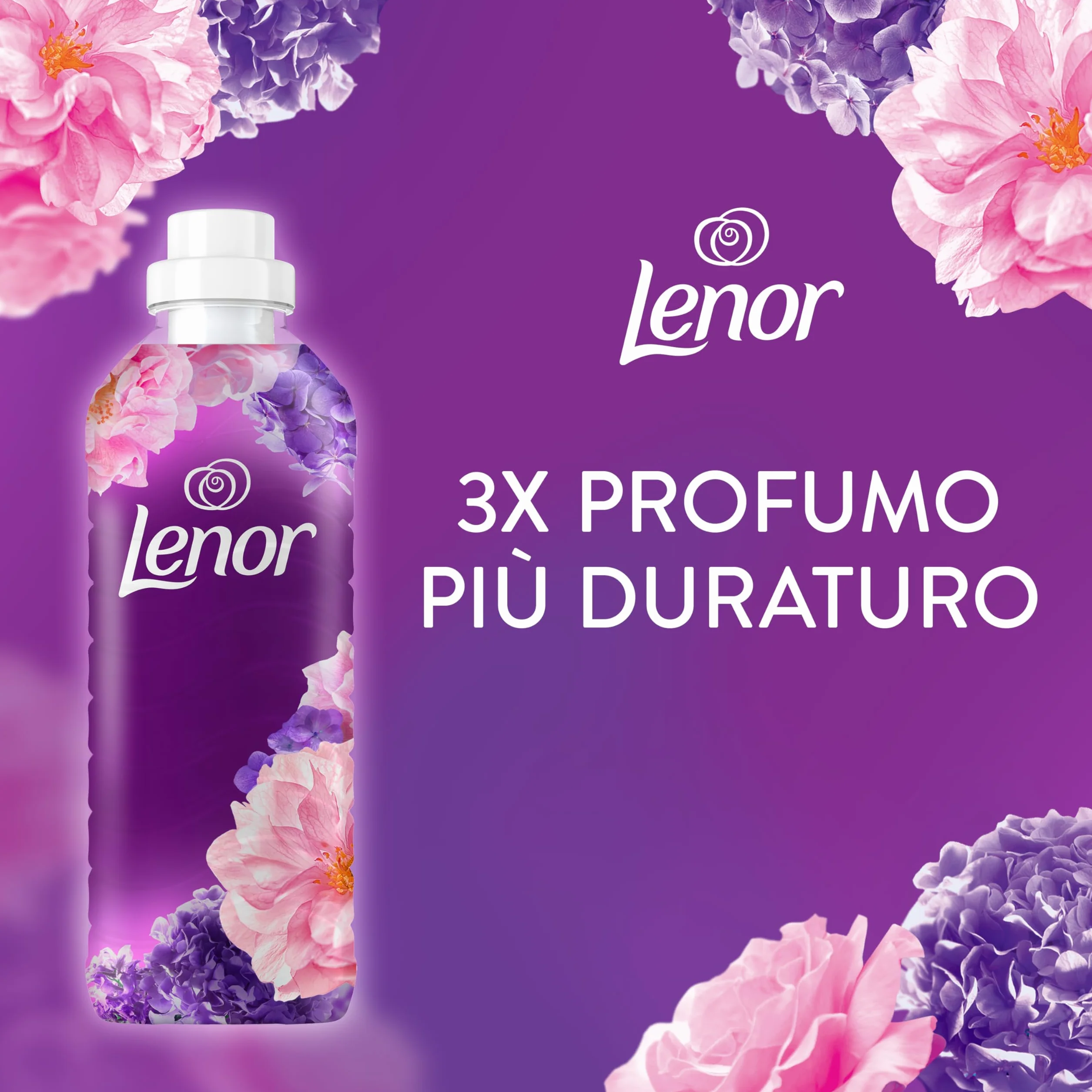 Lenor Ammorbidente Lavatrice Concentrato 216 Lavaggi Ametista Rosa Note Muschio Freschezza Duratura