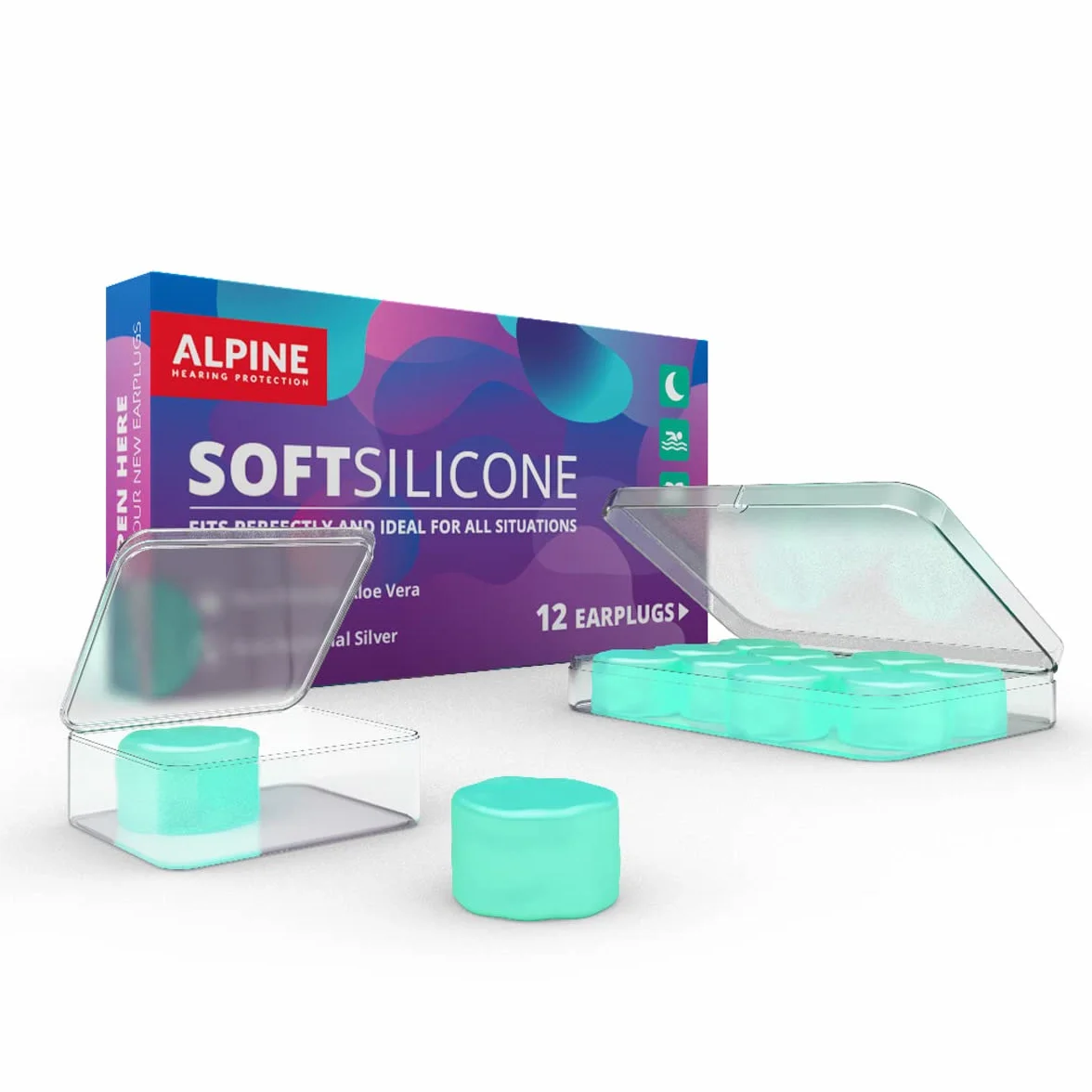 Alpine SoftSilicone Tappi in silicone modellabili per orecchie 28dB Scatola da 12