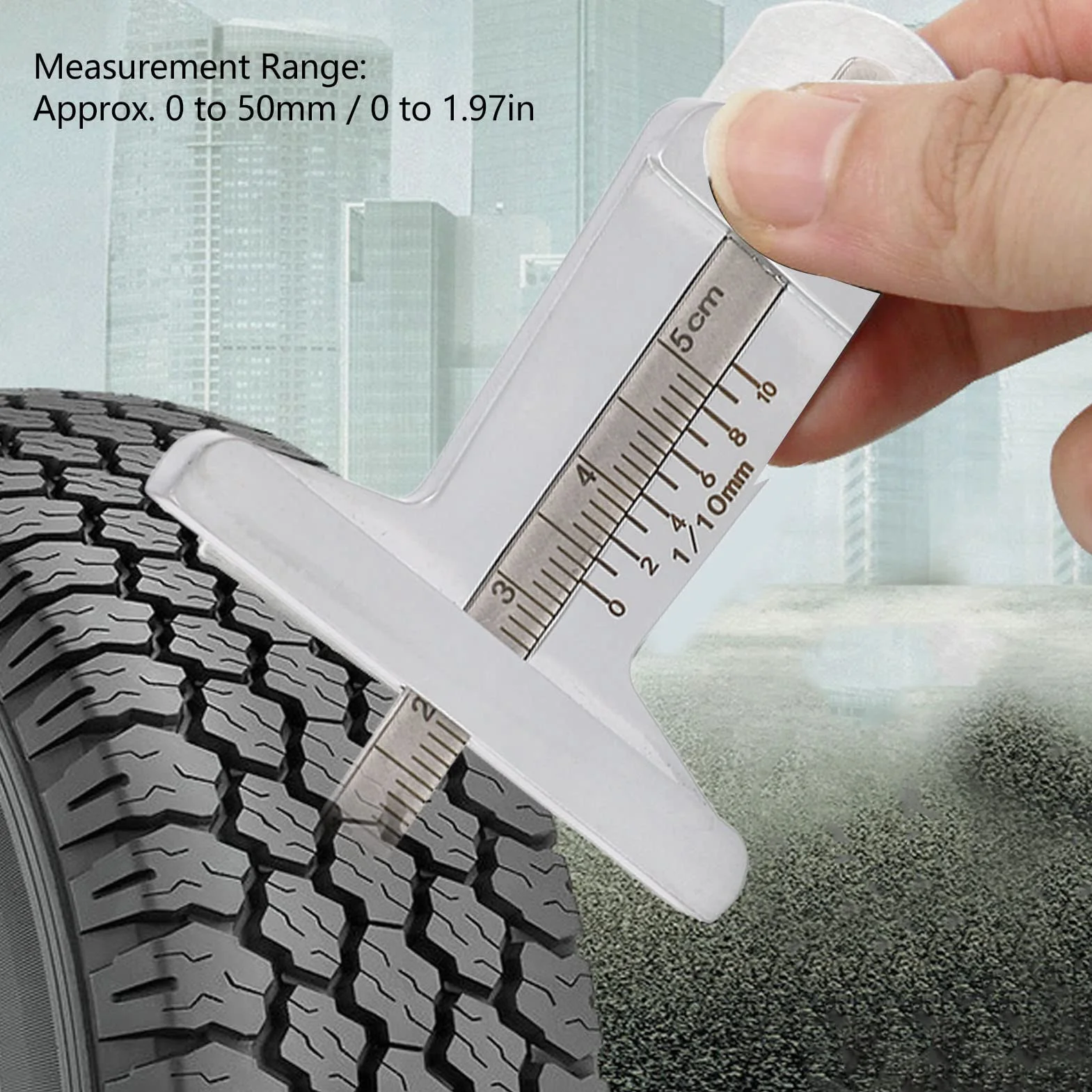 Calibro di profondità in acciaio inossidabile 0-50 mm per moto resistente alla corrosione