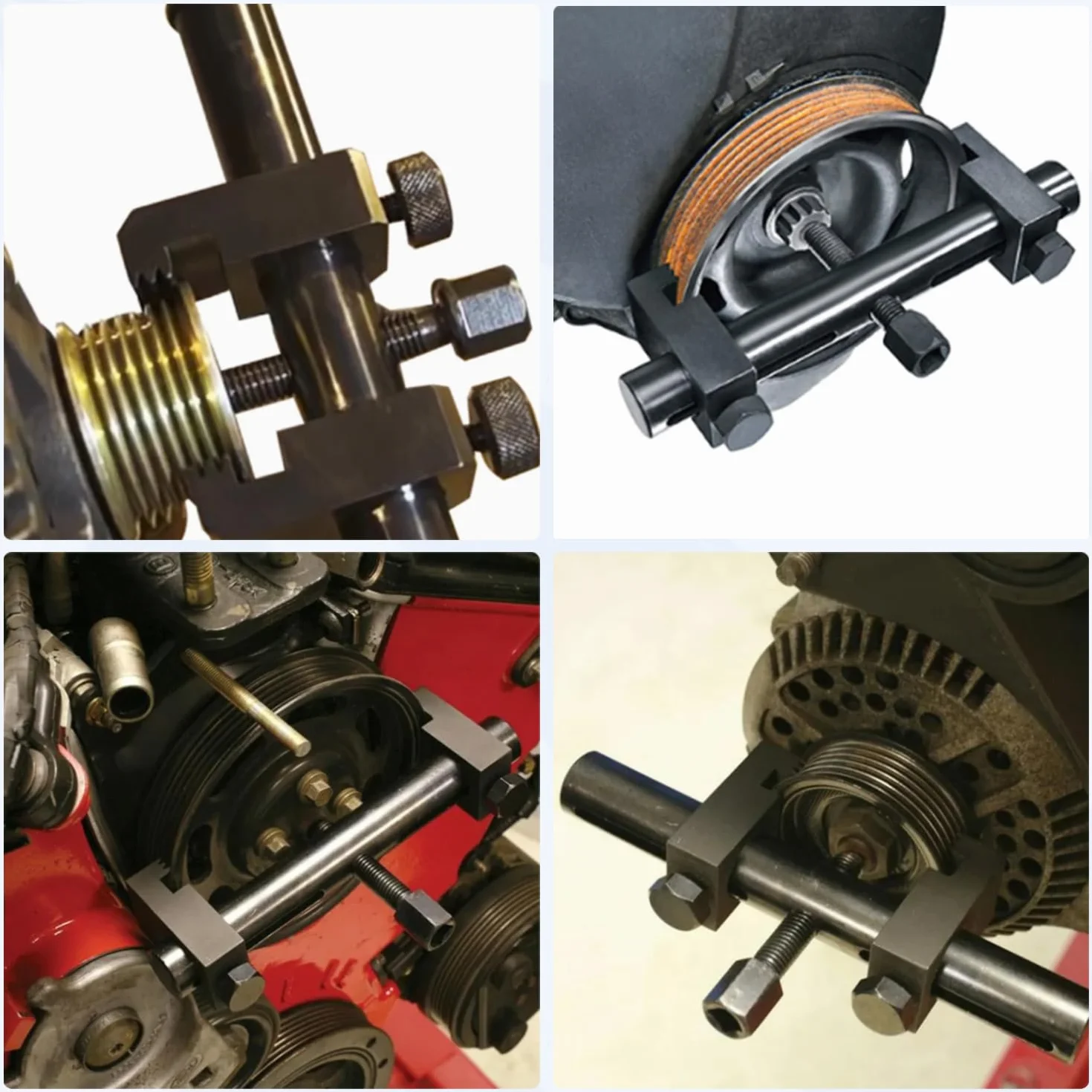 ZKTOOL Estrattore puleggia albero motore, estrattore puleggia azionamento a nervatura, estrattore albero motore regolabile, alternatori, condizionatori, pompe per acqua, 35-160MM
