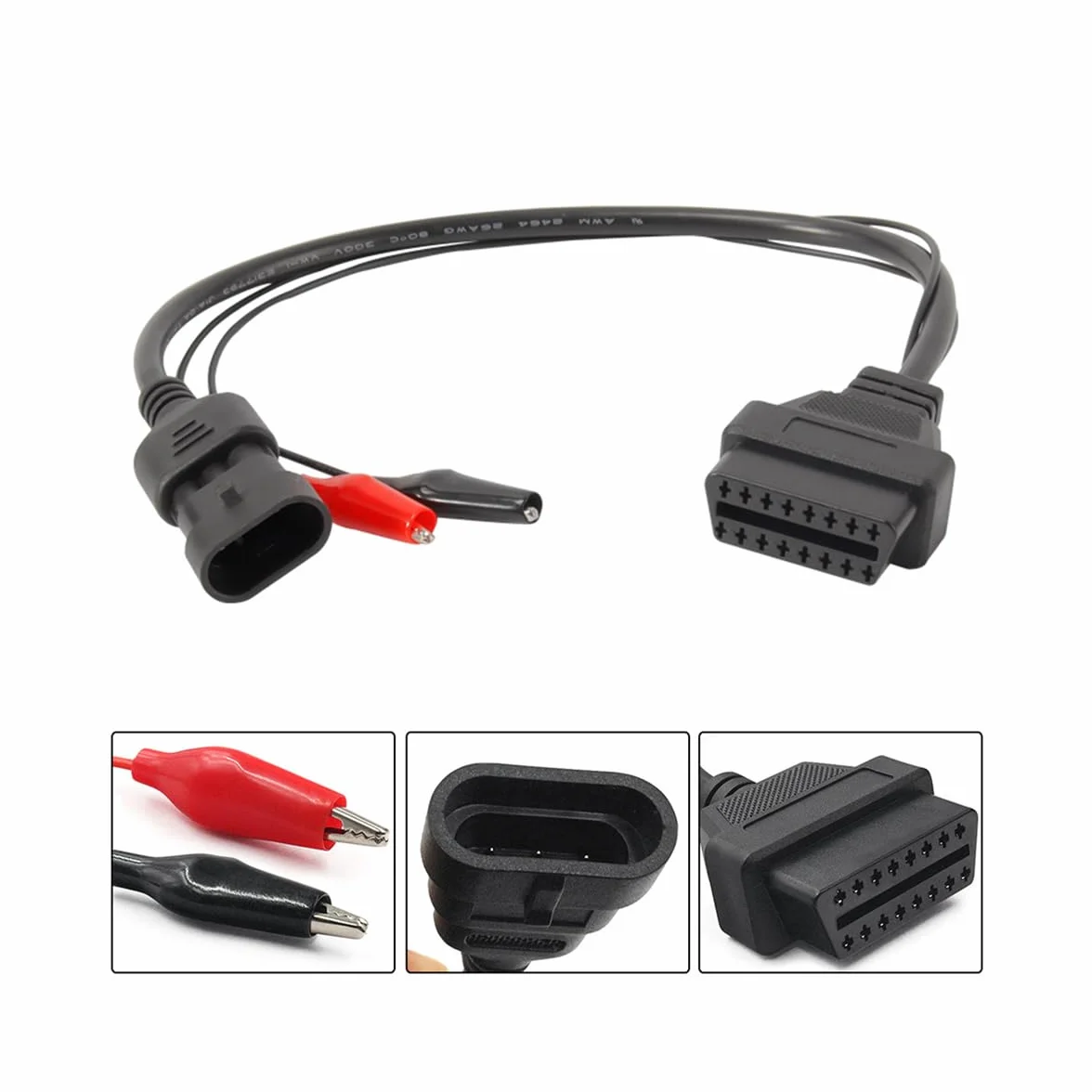 CGEAMDY Cavo Adattatore OBD2 3 Pin a 16 Pin per Auto Diagnosi