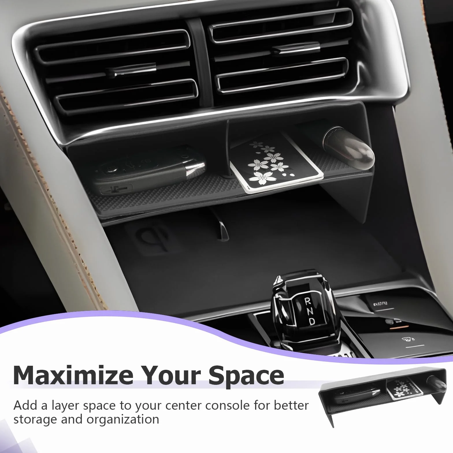 LUWU Compatibile con BYD Seal U EV/Seal U DM-i Hybrid 2023 2024 2025 Vassoio portaoggetti per Console Centrale Seal U Interno Console Centrale Scatola di Conservazione Organizer per Console Centrale