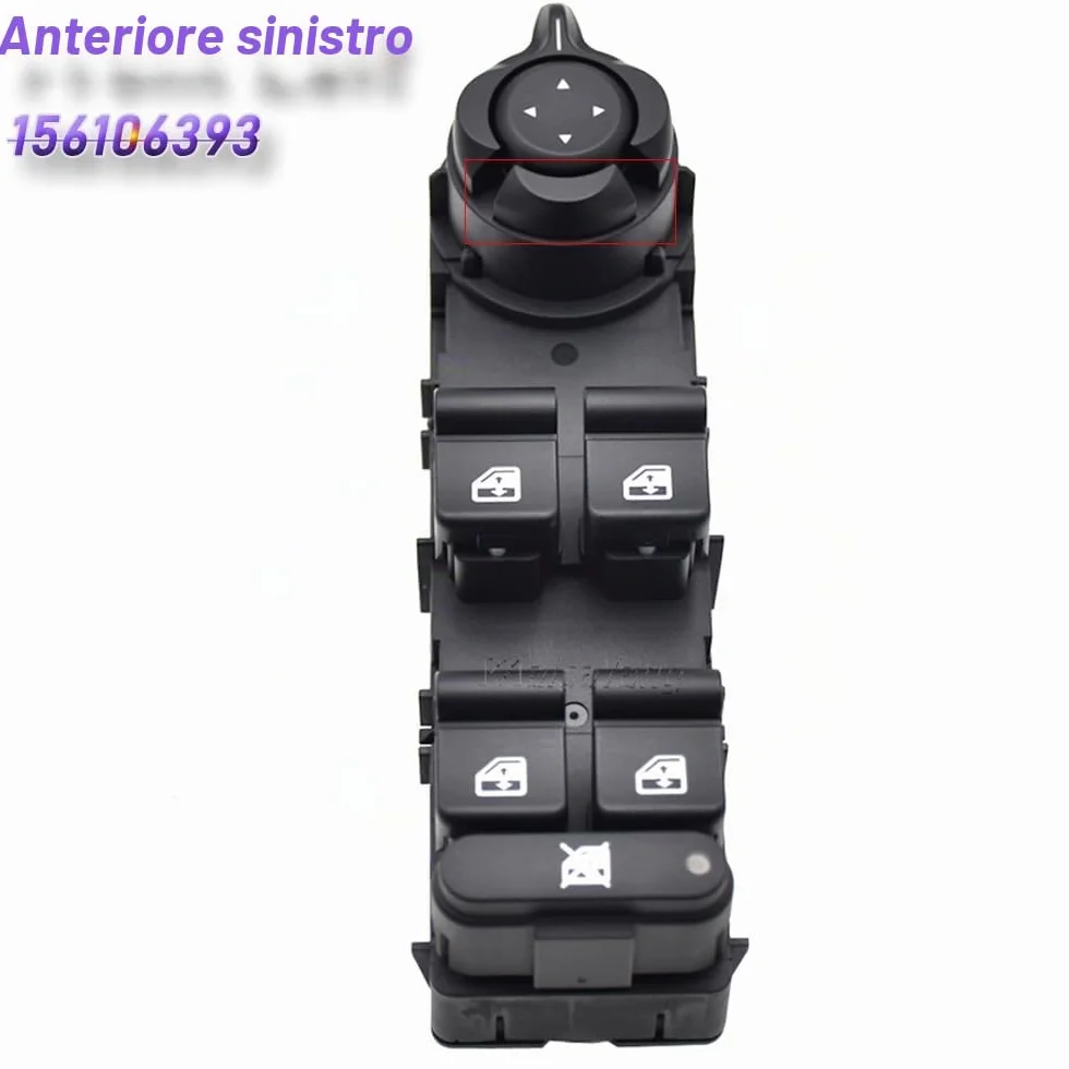 Interruttore Alzacristalli Elettrico Pulsantiera Finestra per i modelli Alfa Romeo Giulietta 940 dal 2010 al 2019 156106392 156093398 156095708