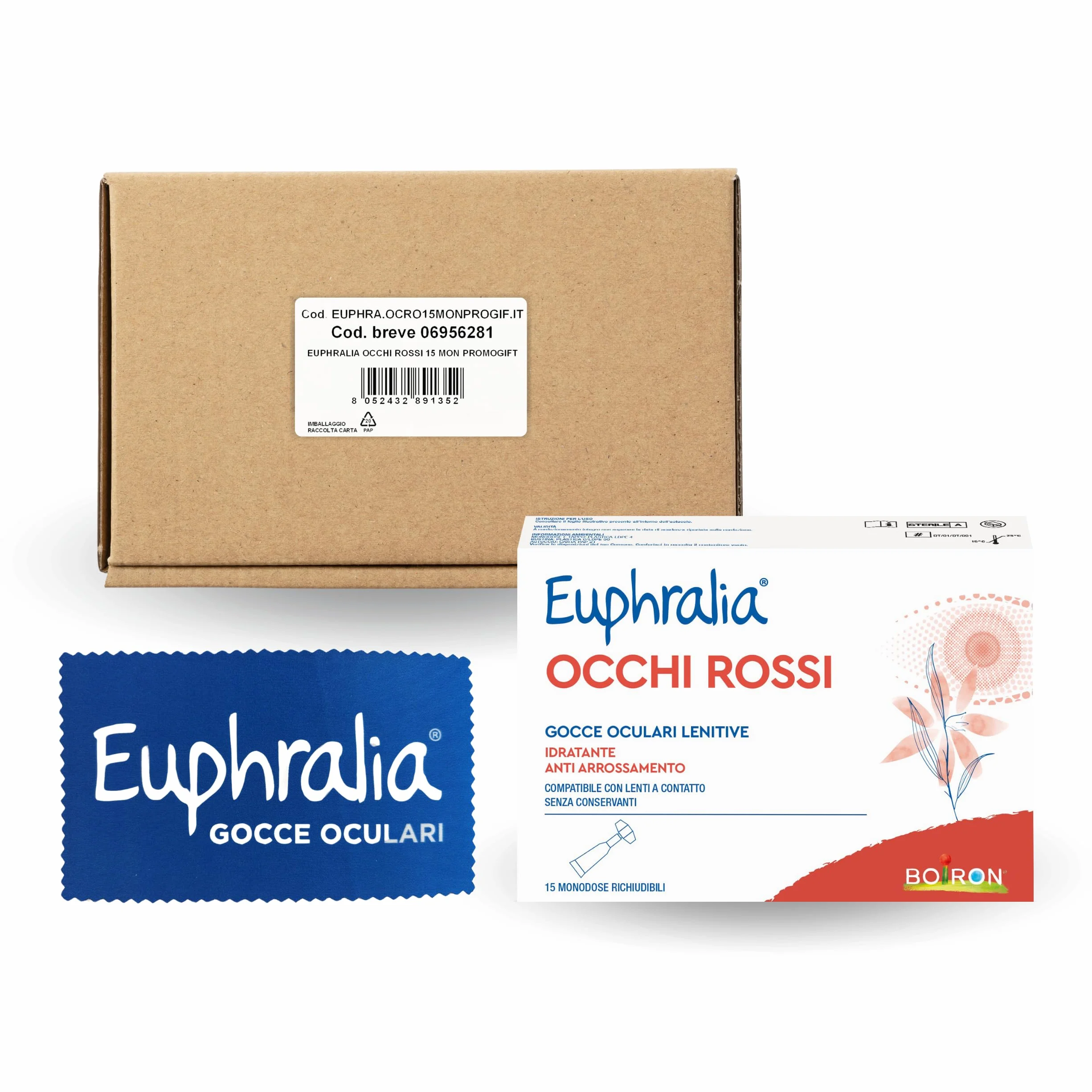 Euphralia Occhi Rossi Gocce Oculari Lenitive 15 Monodose Acido Ialuronico Camomilla