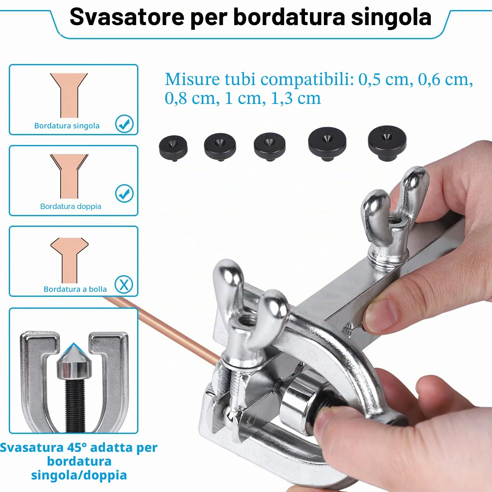 Set Svasatura Tubi Freni Doppia e Singola 7,6 m 4,75 mm 6,35 mm Raccordi