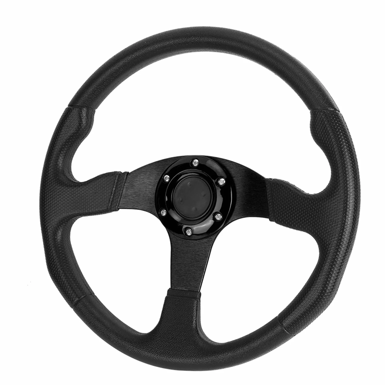 Volante sportivo per auto accessorio modificato per auto Volante 350 mm / 14 pollici Elegante e generosa pregevole fattura per l'accessorio per auto per la maggior parte dei(Nero)