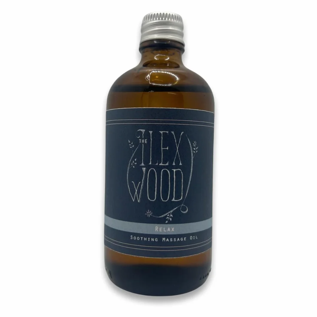 Olio massaggiante vegano naturale lenitivo The Ilex Wood Relax bergamotto lavanda