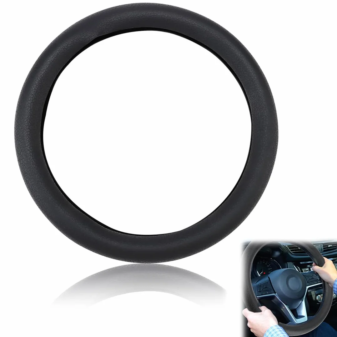 XPEX Coprivolante per auto in silicone 34-40CM Coprivolante per auto in silicone, protegge e riduce l'attrito tra le dita e il volante, volante antiscivolo
