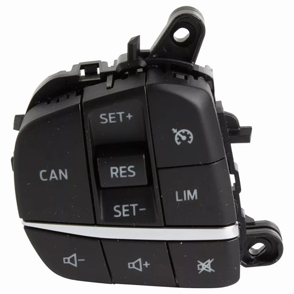Interruttore volante sinistro per Focus per Fiesta Custom 2009-2024 per sostituzione con OEM H1BT-9E740-AB, ABS nero