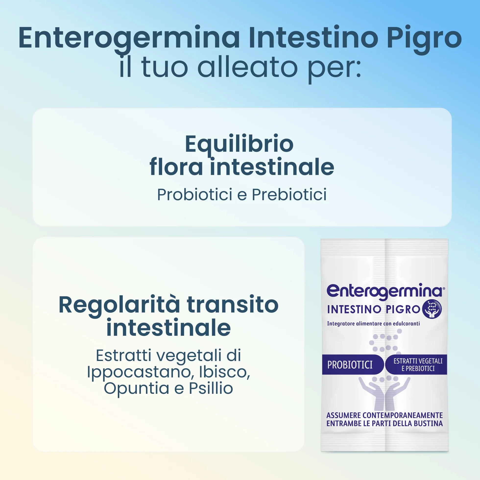 Enterogermina Intestino Pigro Probiotici Prebiotici Integratore Regolarità Intestinale 20 Bustine Gusto Frutti di Bosco