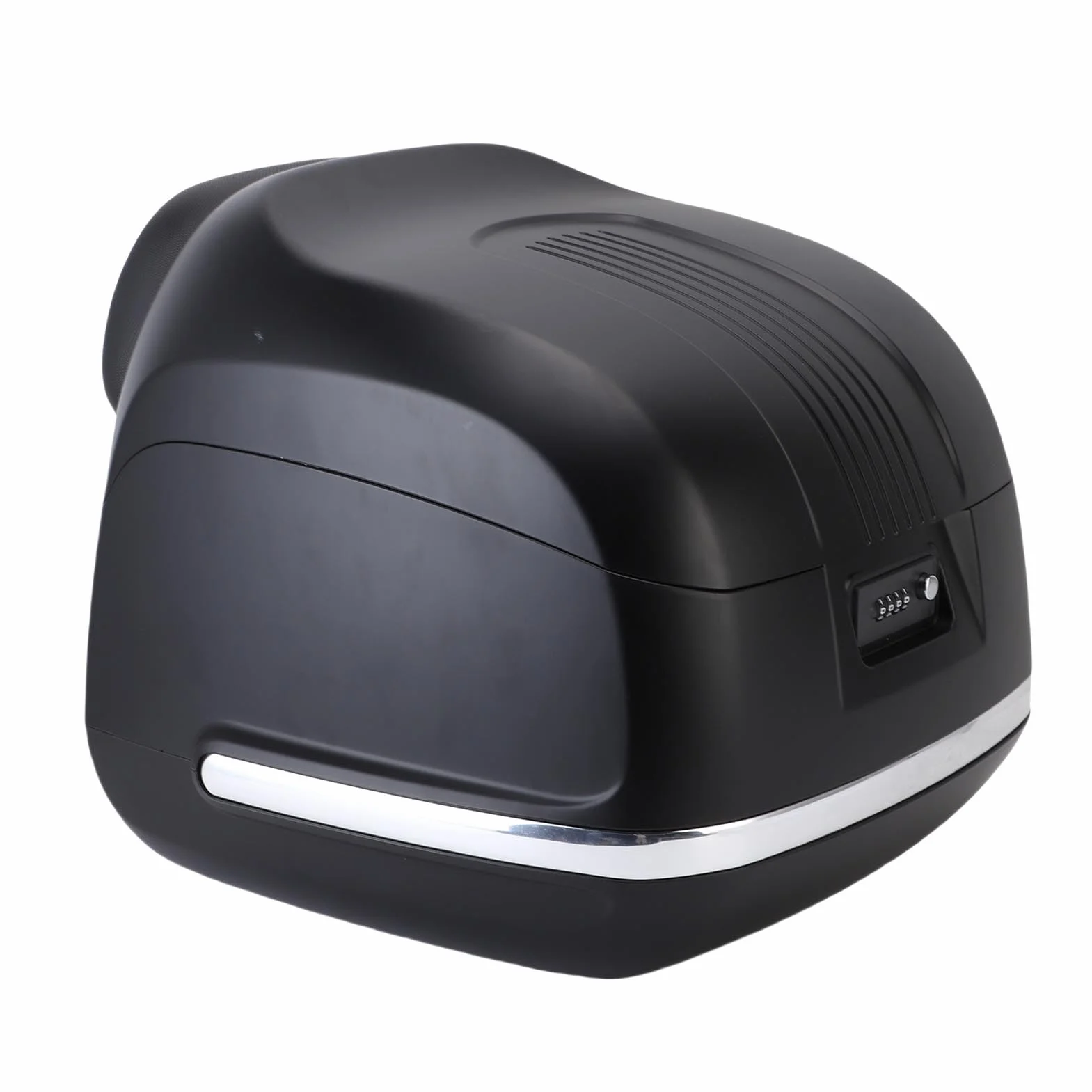 Bauletto Posteriore per Moto da 35 Litri, ABS Impermeabile, Design Vintage, Adatto per Casco Integrale, Ideale per Moto e Scooter (BLACK) (BLACK)