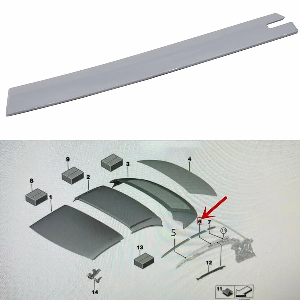 Set Copertura Cerniera Convertibile BMW E93 F83 325i M3 Plastica Grigio 2 Pz
