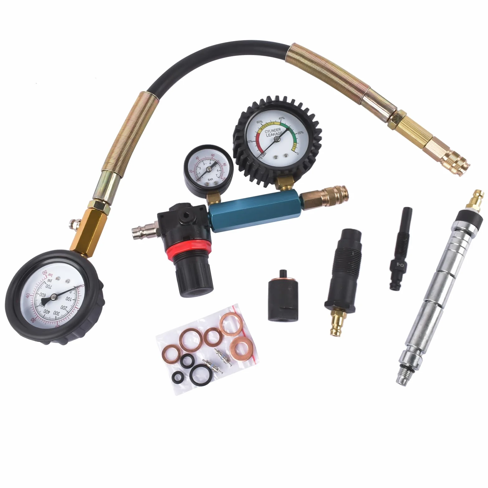 Tester Pressione di Compressione per Benzina e Diesel motori, Dispositivo Motore a benzina, Tester di compressione & tester di perdita di pressione Hopzty