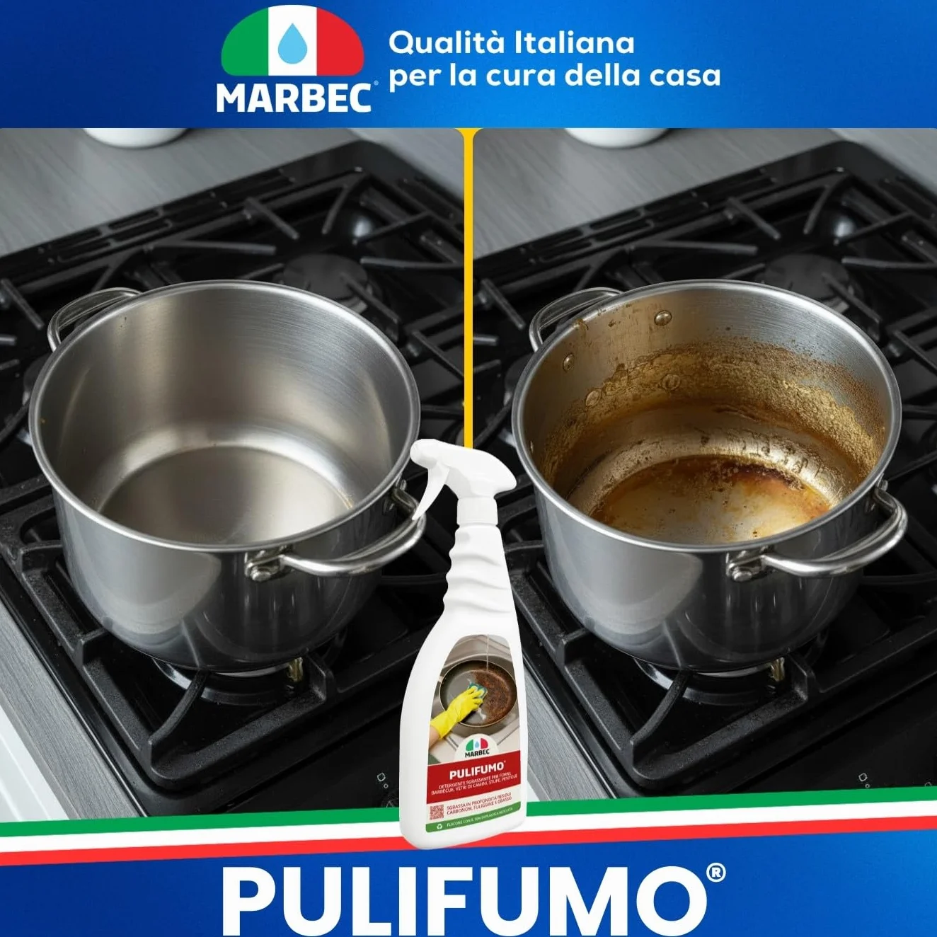 MARBEC PULI FUMO 750ML Detergente spray sgrassatore per forni, barbecue, stufe