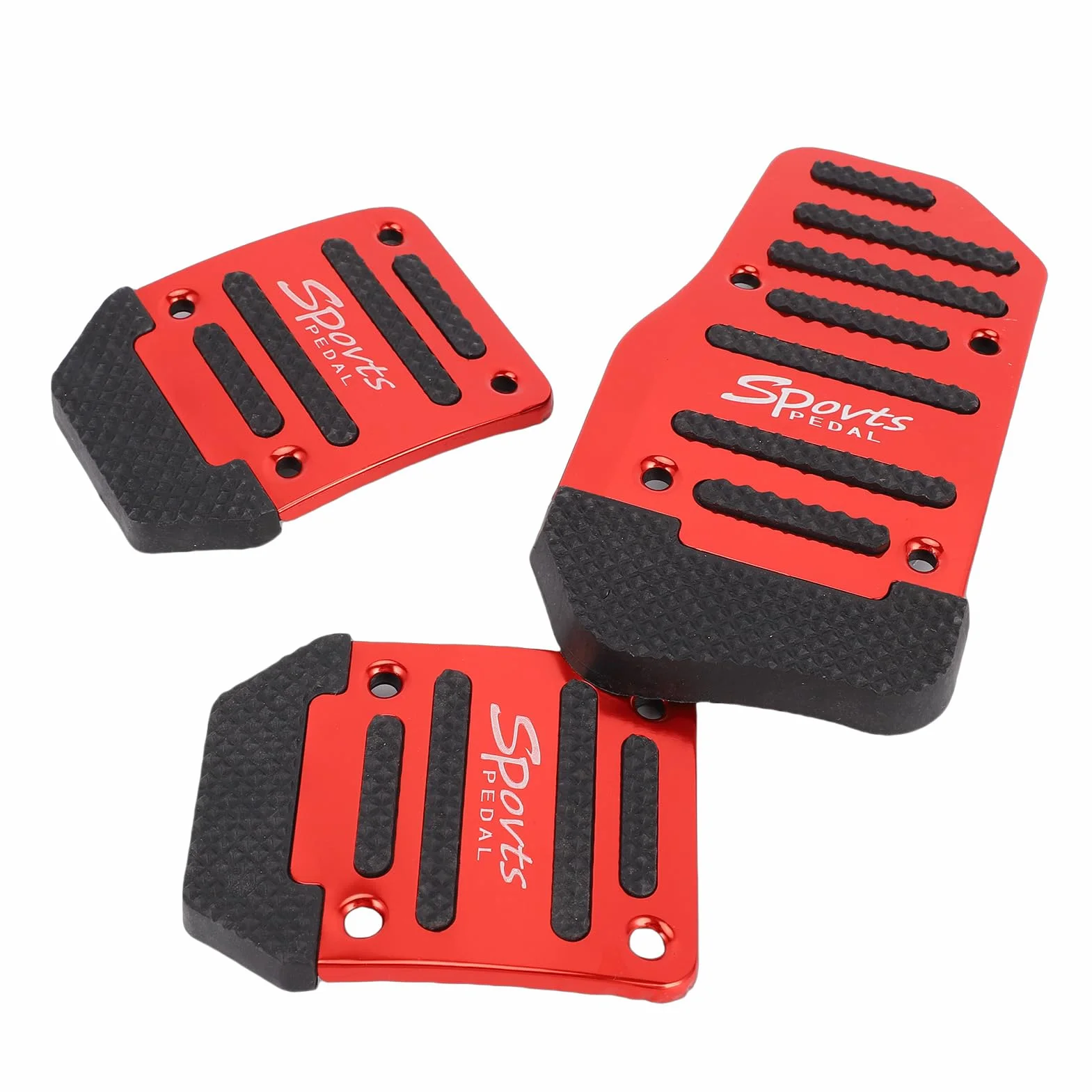 Walmeck Pedali Auto Lega Alluminio Antiscivolo Frizione Freno Gas Universale Manuale