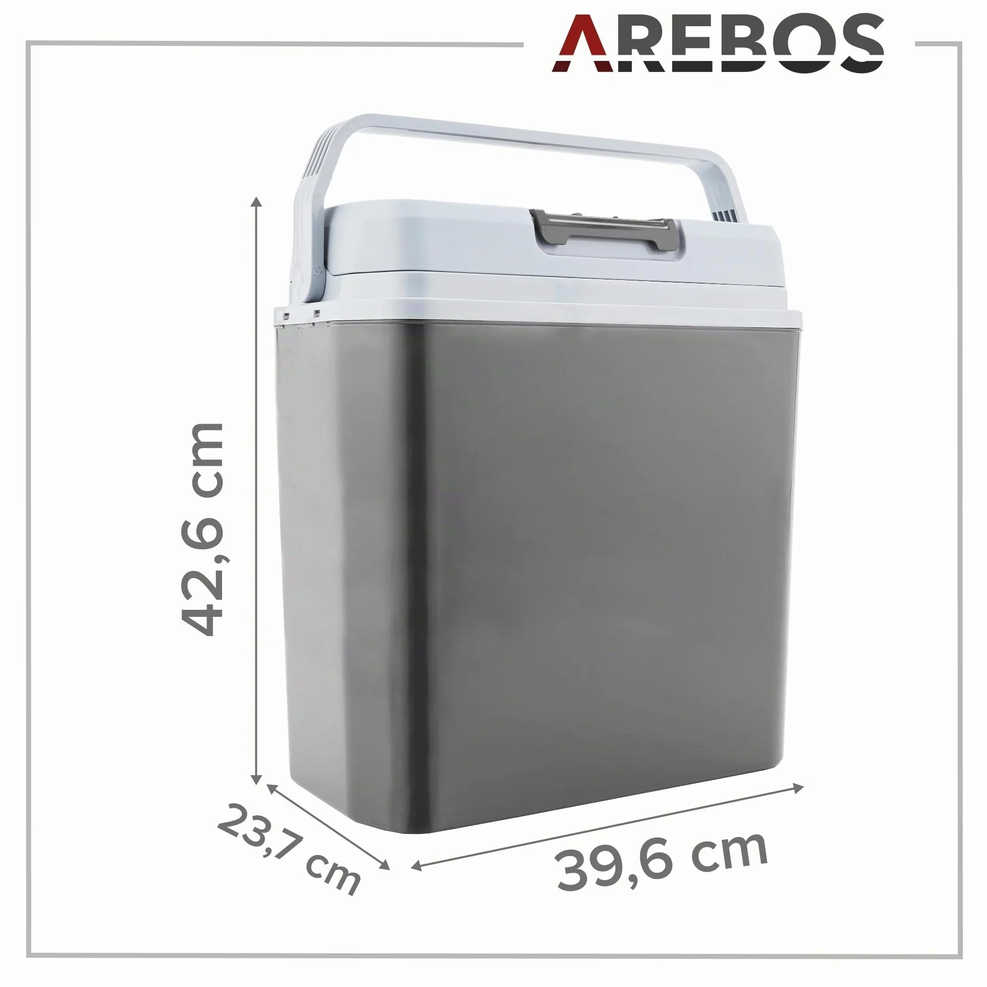 Arebos Frigorifero portatile | Frigoriferi per auto | 20 litri | per raffreddare e mantenere caldo | con modalità ECO | 12/230 V per auto e presa di corrente | Frigoriferi Portatile Elettrico