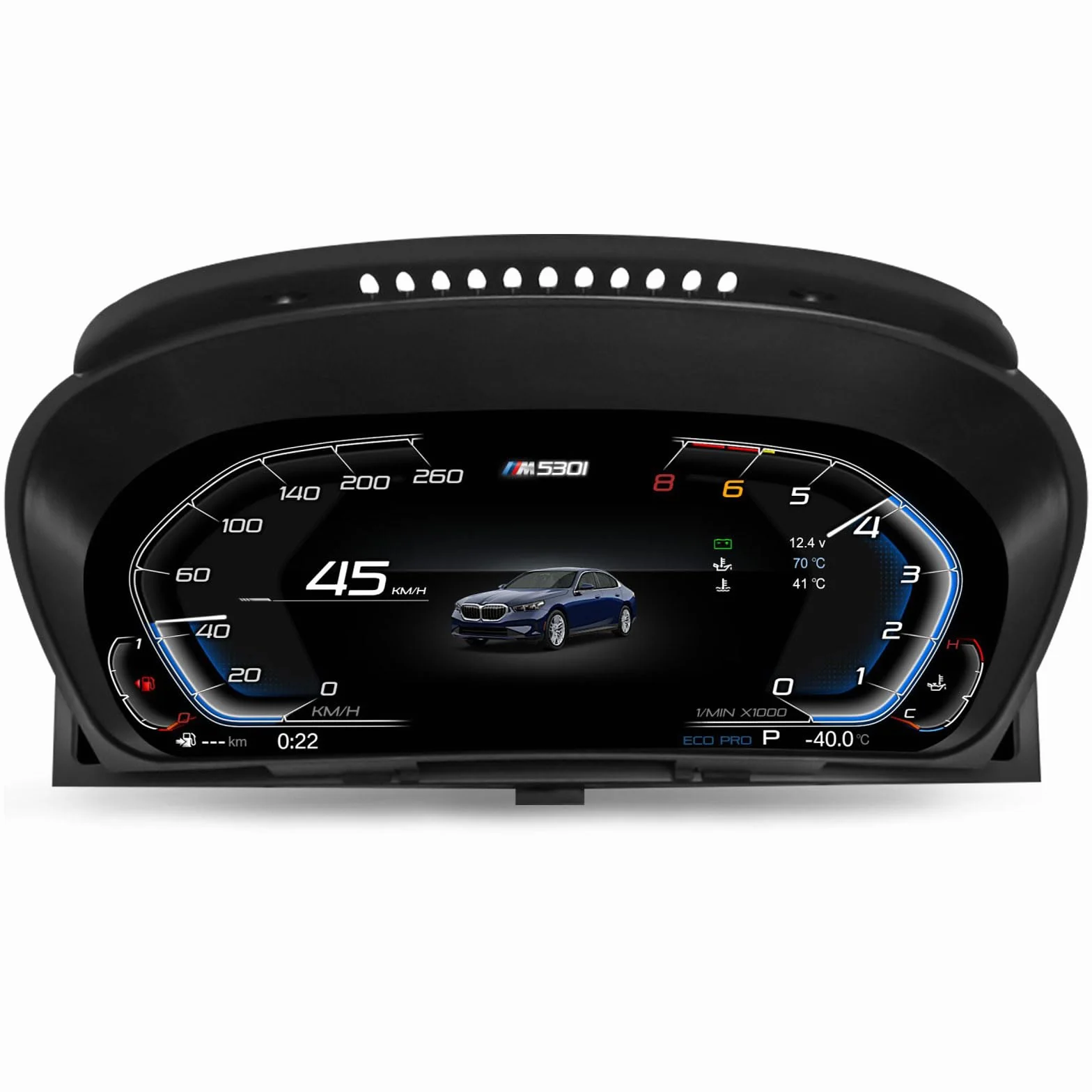Tachimetro Digitale LCD 12,3" per BMW 5 Serie E60 E61 X5 E70 X6 E71 CiC CCC Plug & Play HD Display