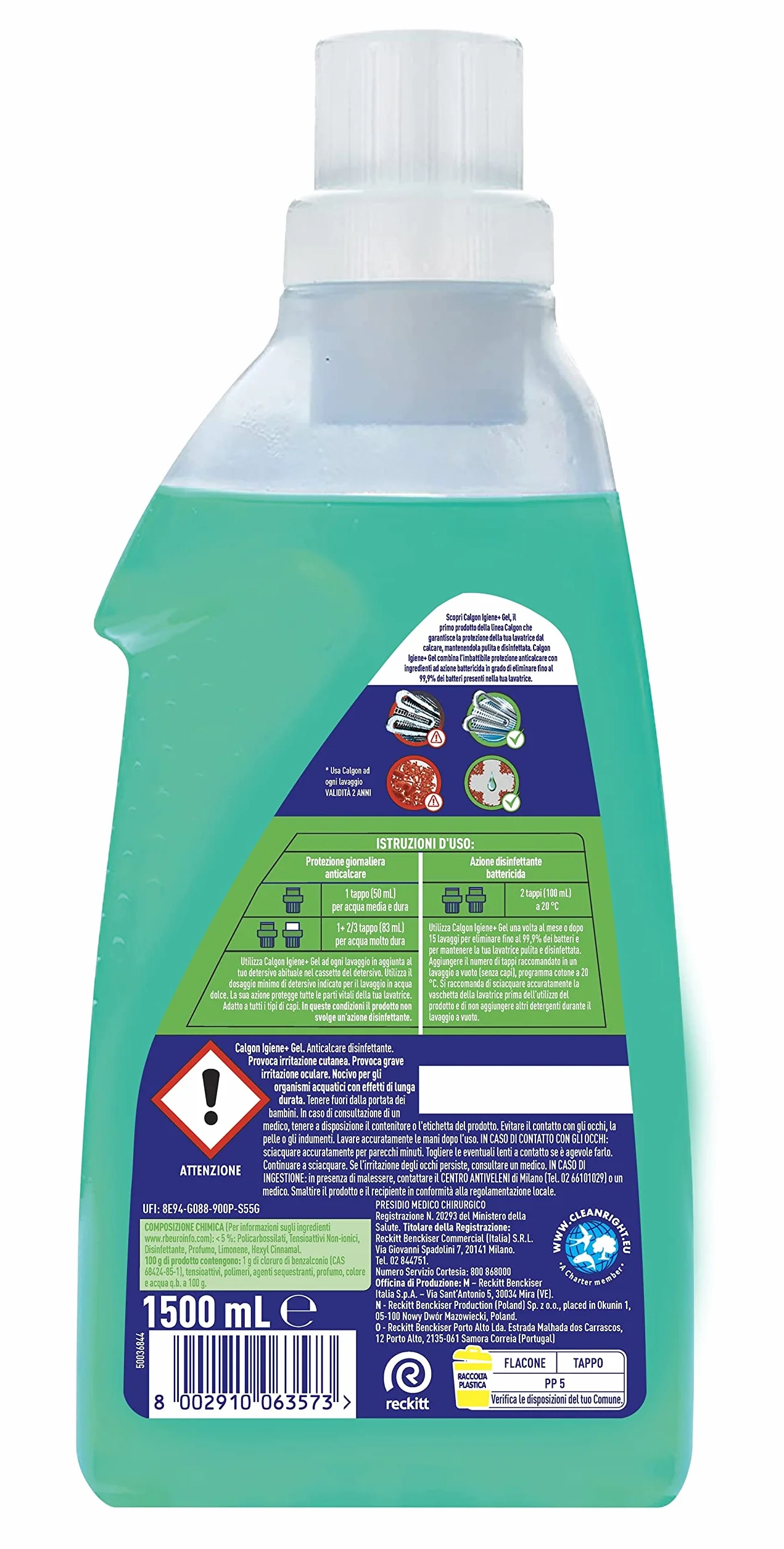 Calgon Igiene+ Gel Anticalcare do Pralek 1.5l
