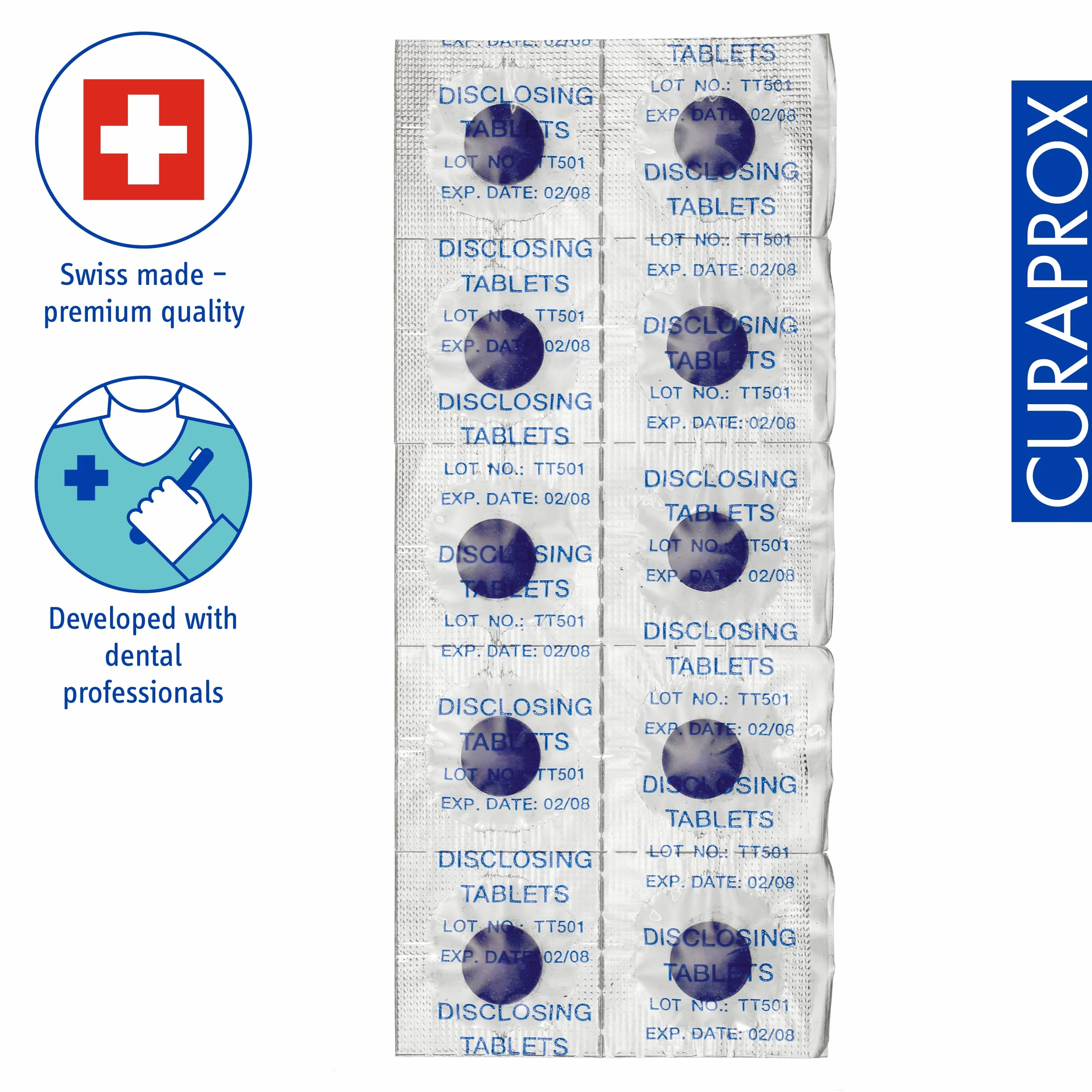 Curaprox PCA 223 Plaquefinder Plaque Detection Tablets 12 sztuk bicolore