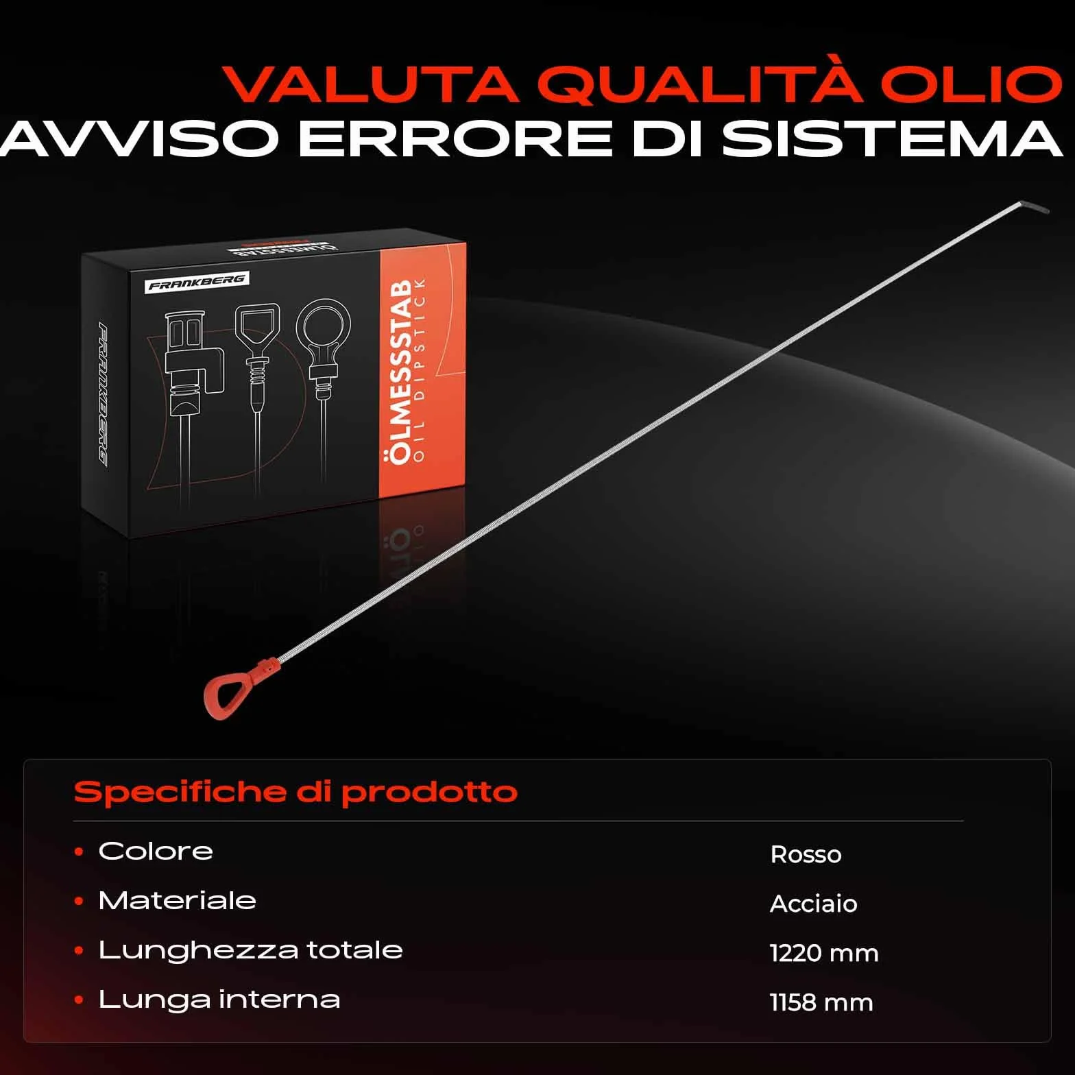 Frankberg Asta di livello dell'olio Asta di misurazione dell'olio Compatibile con Classe C C204 CL203 S202 W202 W203 W204 Classe E A207 C207 S212 W210 W211 W212 G GLK M S CLC CLK Klasse 140589152100