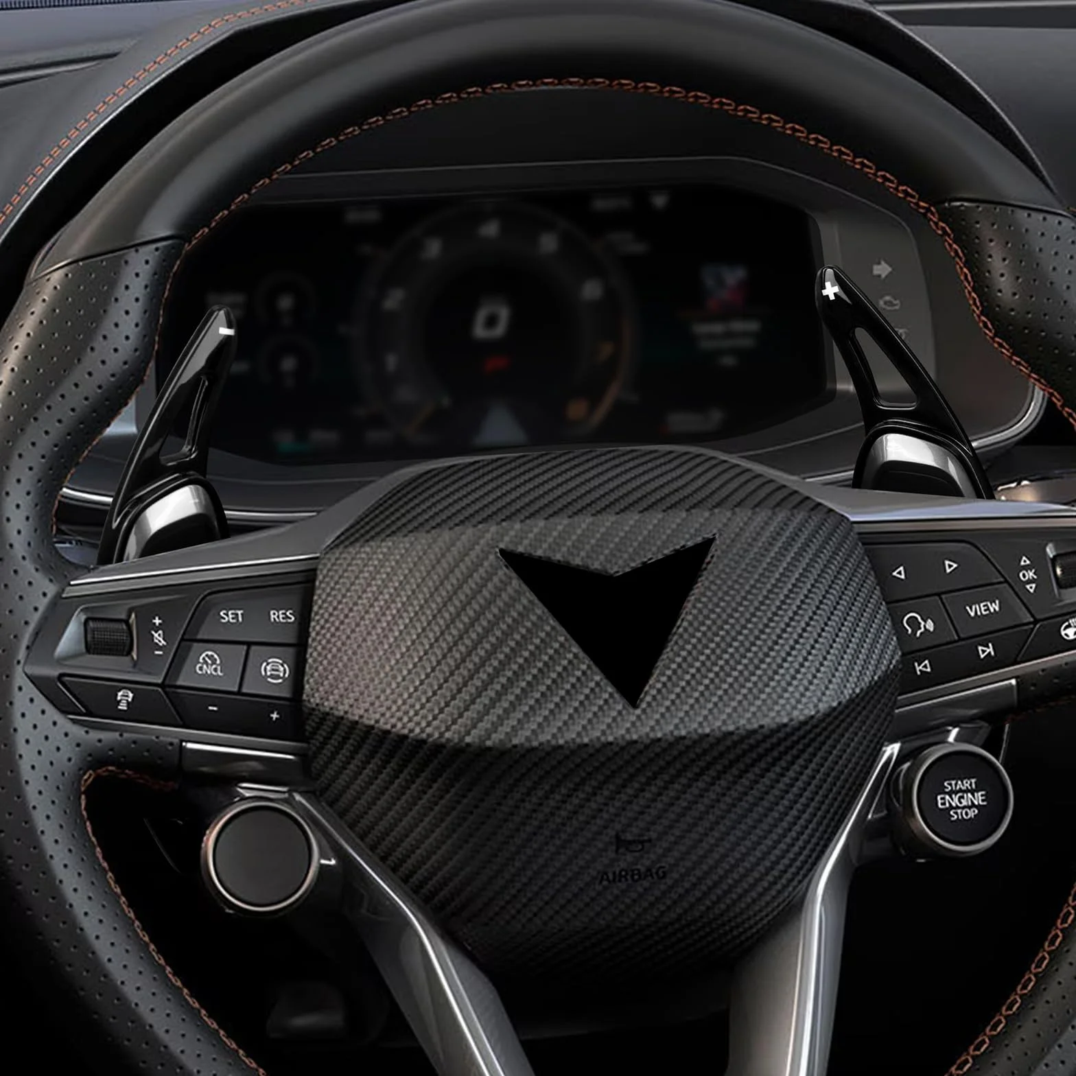 KUNGKIC Estensione bilanciere volante ABS Seat Cupra Leon Ateca Formentor 2021-2025 (nero)