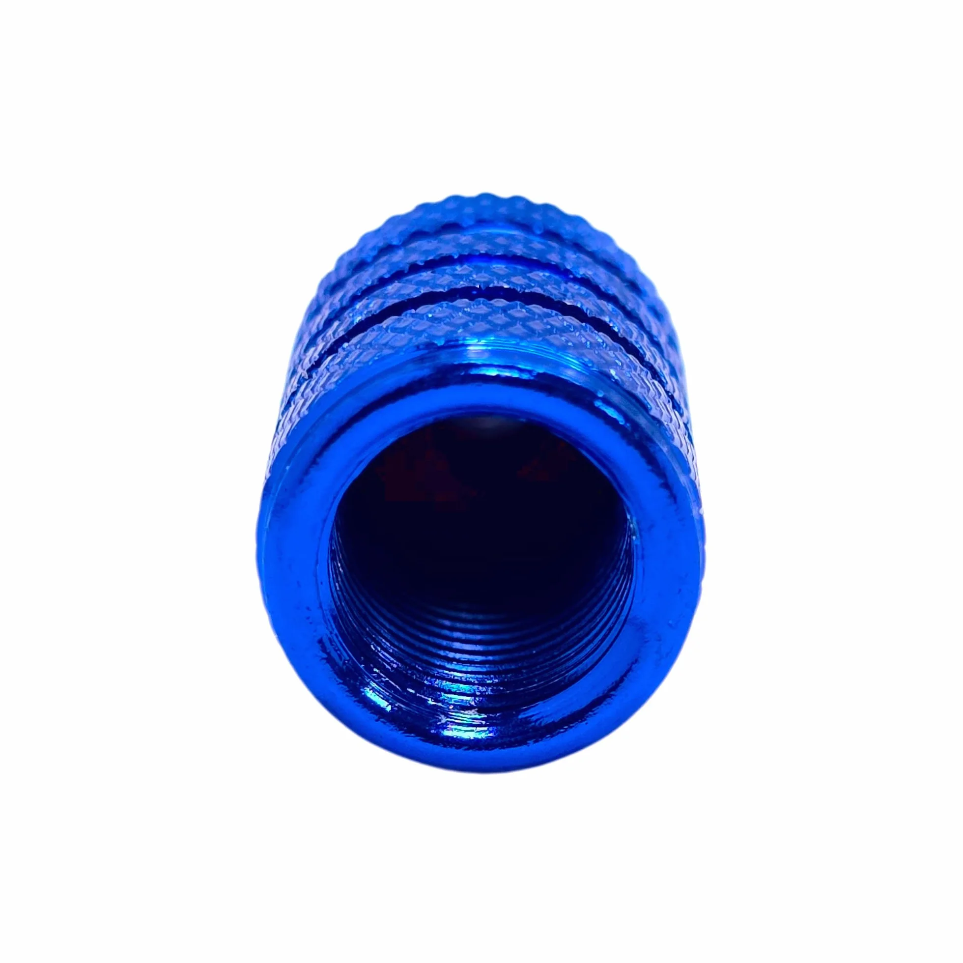 cyclingcolors 4x Cappucci delle valvole cappuccio tappi valvola in alluminio Schrader per pneumatici bici moto auto auto quad monopattino, blu