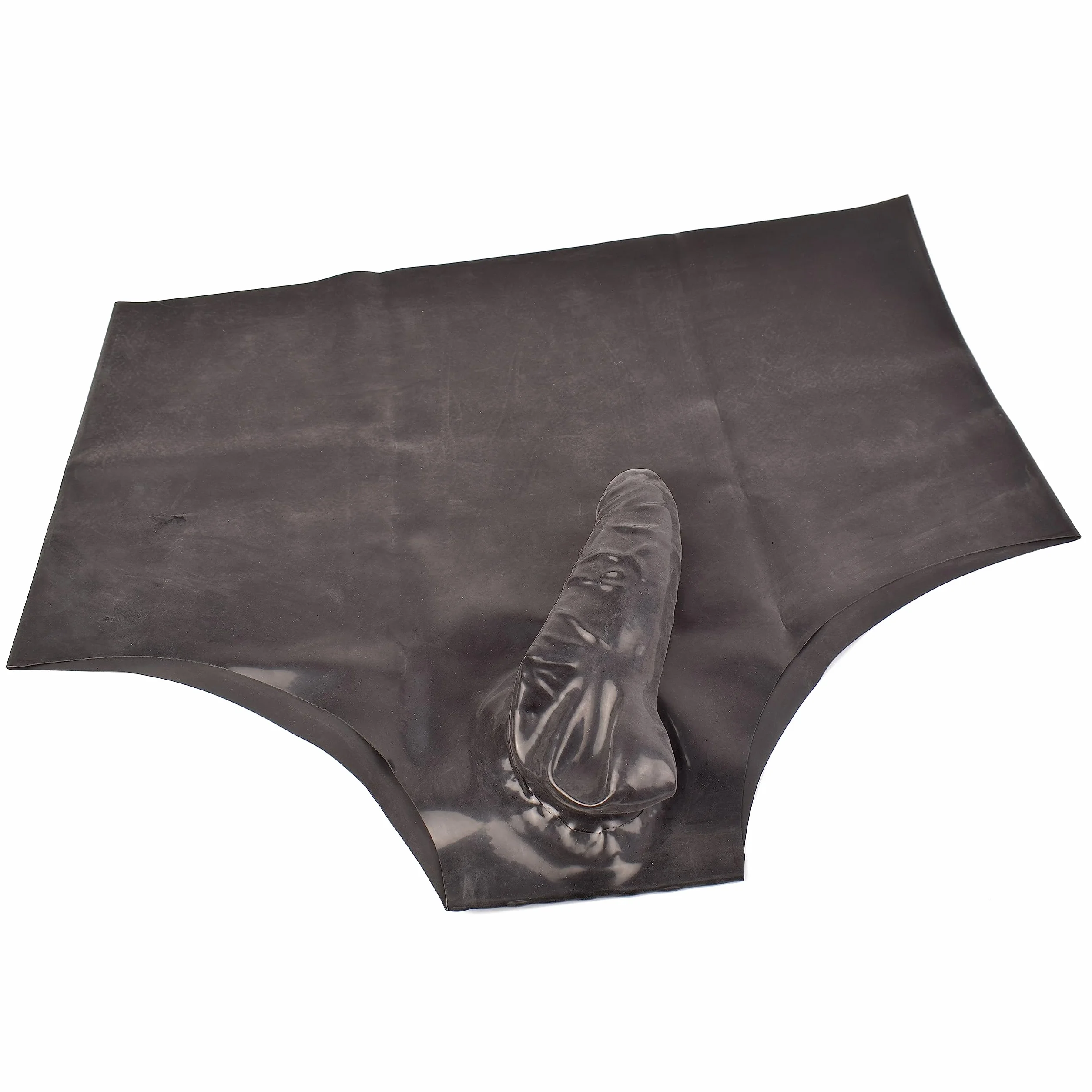 Rubberfashion Slip in Lattice con Guaina per Il Pene - Breve Sexy Gomma con preservativo - Pantaloni in Lattice per Uomini