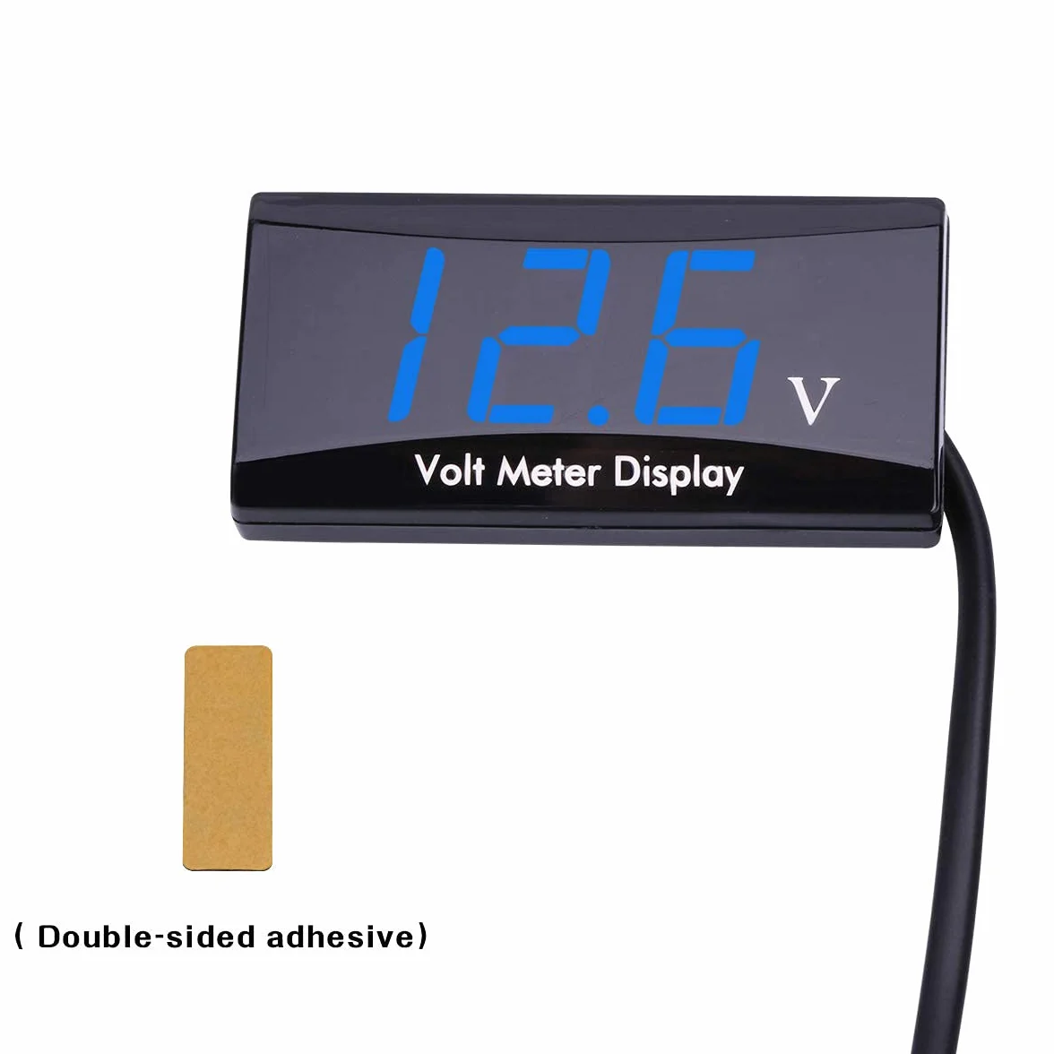 DollaTek Voltmetro Digitale con Display a LED misuratore del Pannello per Moto da Auto DC 12V - Carattere Blu