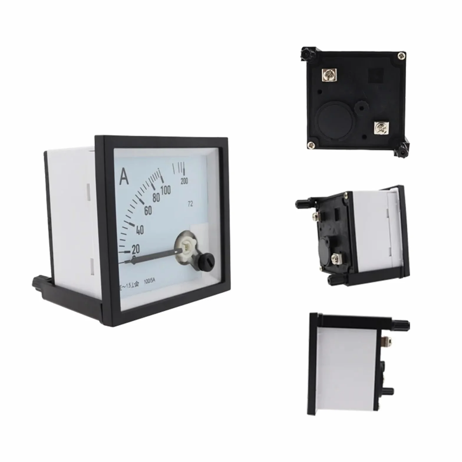 1 pz SQ-72 puntatore 72 * 72 mm amperometro CA 1A 2A 3A 5A 10A 15A 20A 30A 50A 100A 150A SQ-72 serie misuratore AMP analogico 72x72 mm dimensioni CZ-72(10A)