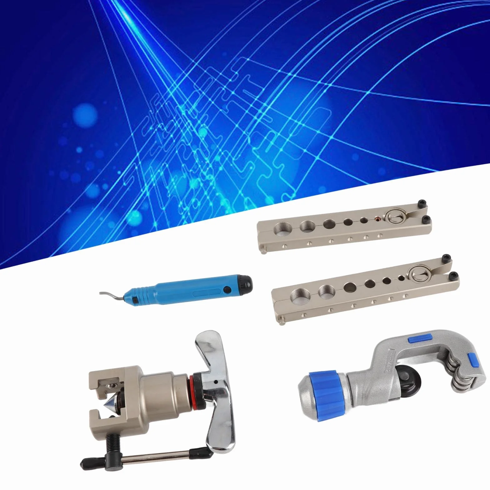 Strumenti di riparazione HVAC Expander tubo eccentrico Deburing Reamer Cutter Kit acciaio in lega