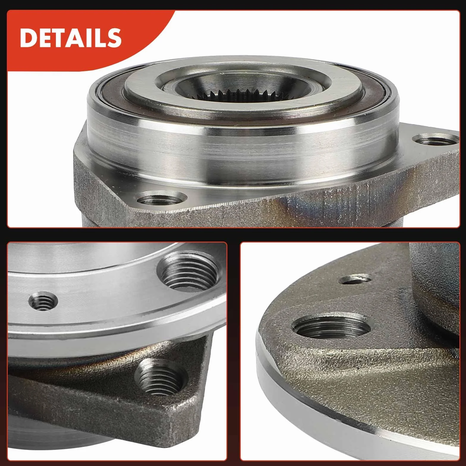 Frankberg Cuscinetto ruota Set di cuscinetti ruota Asse Anteriore Ruota flangiata diametro 137 Con Anello magnetico ABS Compatibile con A3 Sportback 8VA 8VFKH7 KHP Leon 5F1 Replace# 1K0407621E