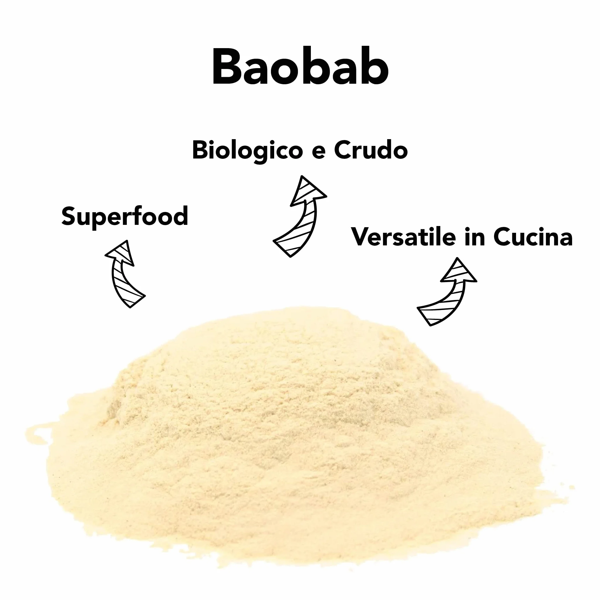 Cibocrudo Baobab In Polvere Bio Crudo, Baobab Fruit Powder Raw Organic 200 g