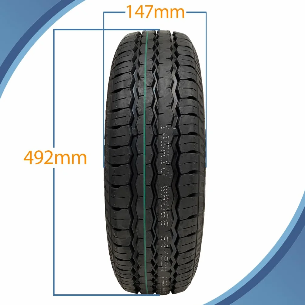 Pneumatico per rimorchio radiale 145x10 10 pollici 6ply 475 kg 84/82N Heavy Duty Wanda WR068