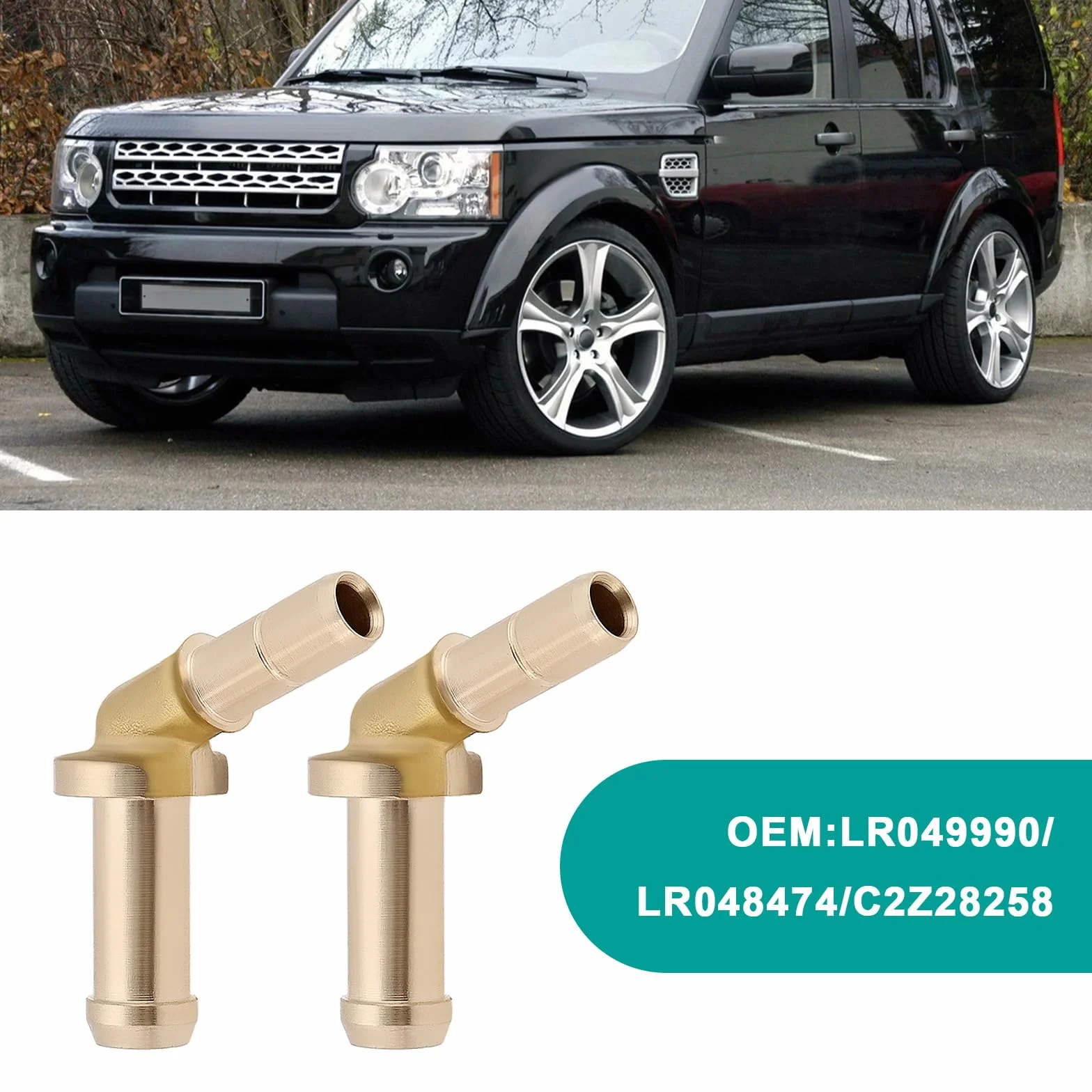The Lord of the Tools 2x Connettore Per Tubo Di Uscita Dell'acqua Del Termostato LR049990 LR048474 Compatibile Con Range Rover Sport Discovery4