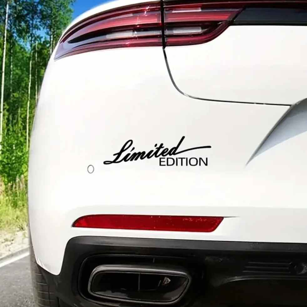2 adesivi per auto "Limited Edition", 15 x 4 cm, impermeabili, in vinile, per auto, camion, SUV, impermeabili e durevoli, per auto, # AZ162 (nero)