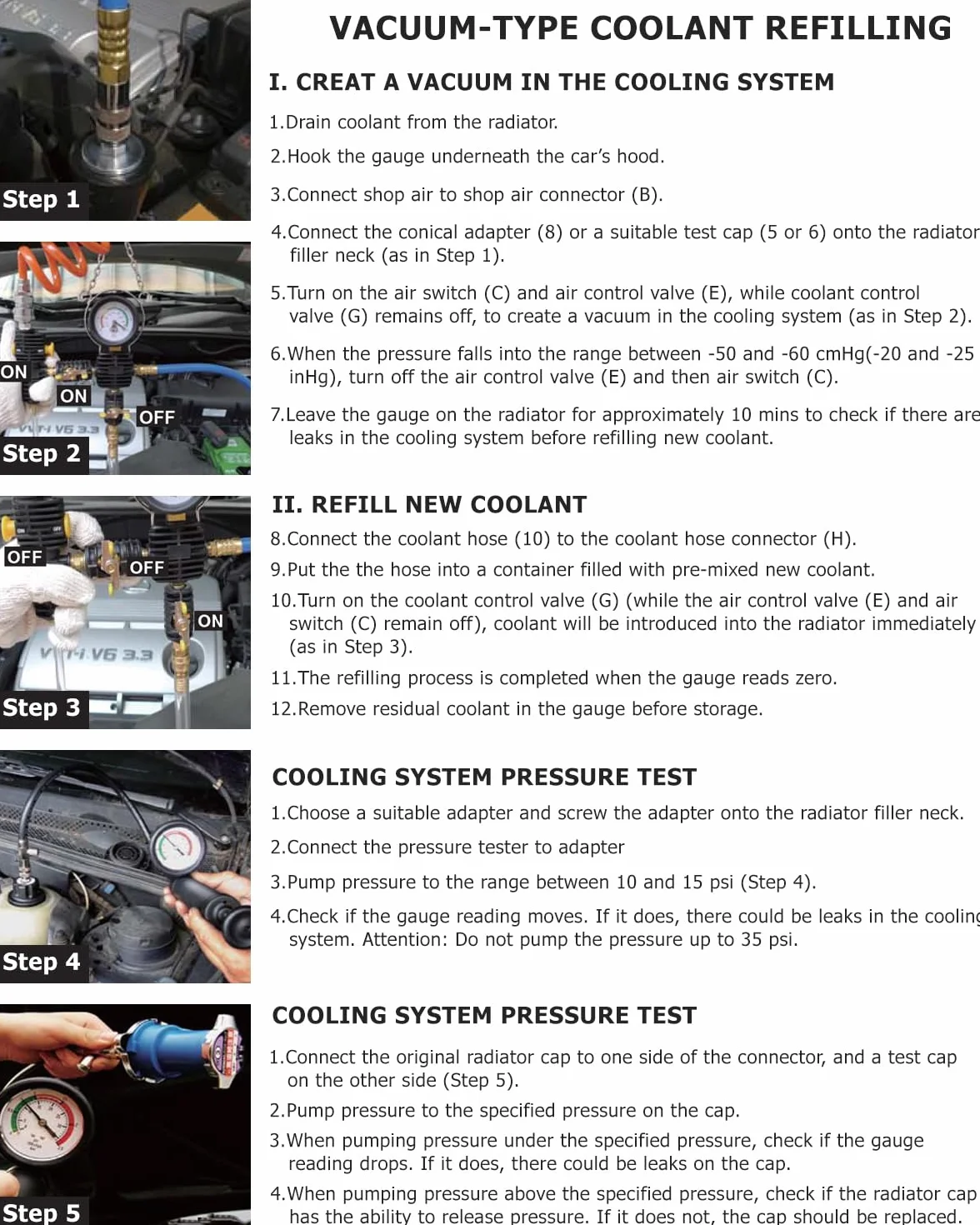 DAYUAN 28 Pezzi Universale Radiatore Pressione Tester Kit per Il Test del Sistema di Raffreddamento, Strumento ad Aria compressa per Auto