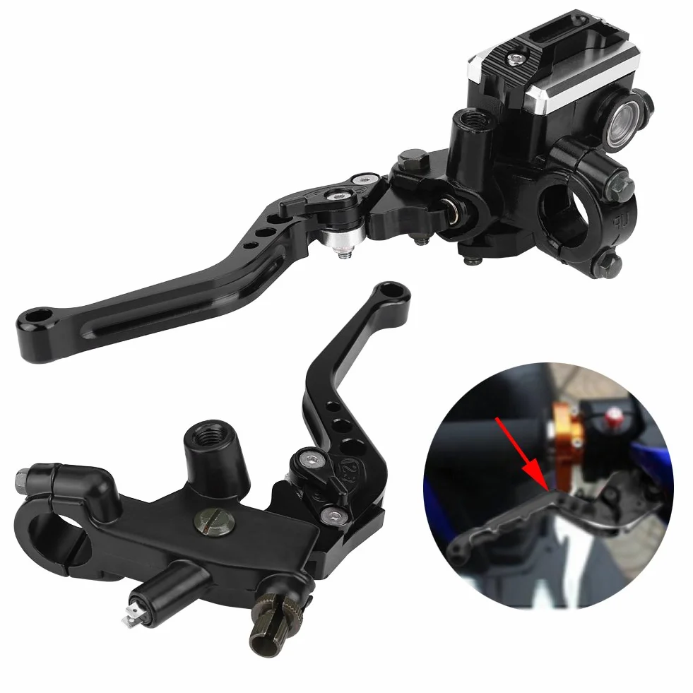 Qiilu QL04610 Uniwersalny Zestaw 1 Para 7/8" (22mm) Dźwignie Sprzęgła Hamulca Motocyklowego