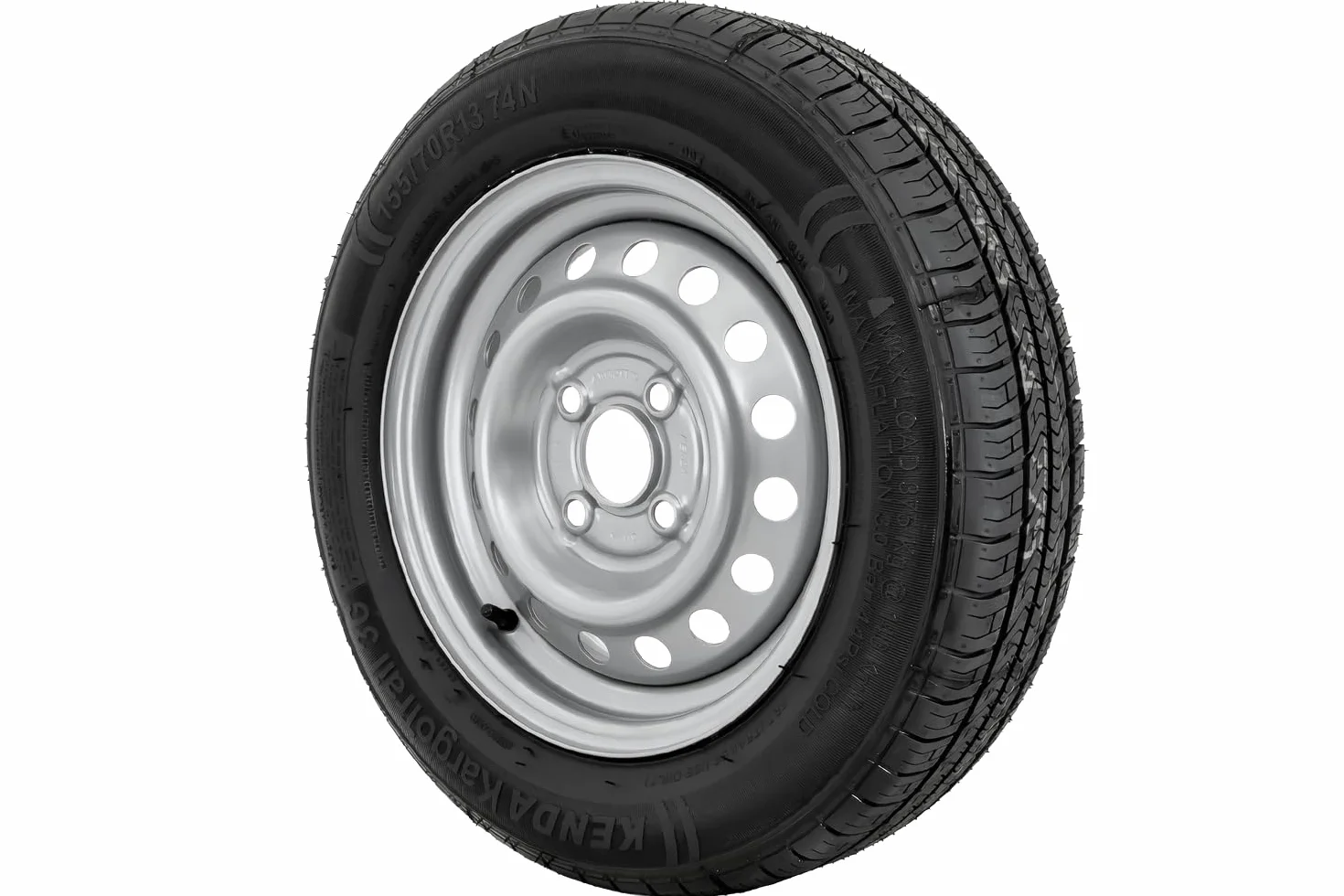 Kenda Ruota per rimorchio 155/70 R13 74N completa – Pneumatico 13 pollici 4 stagioni cerchione acciaio 4Jx13 H2 4x100 ET30