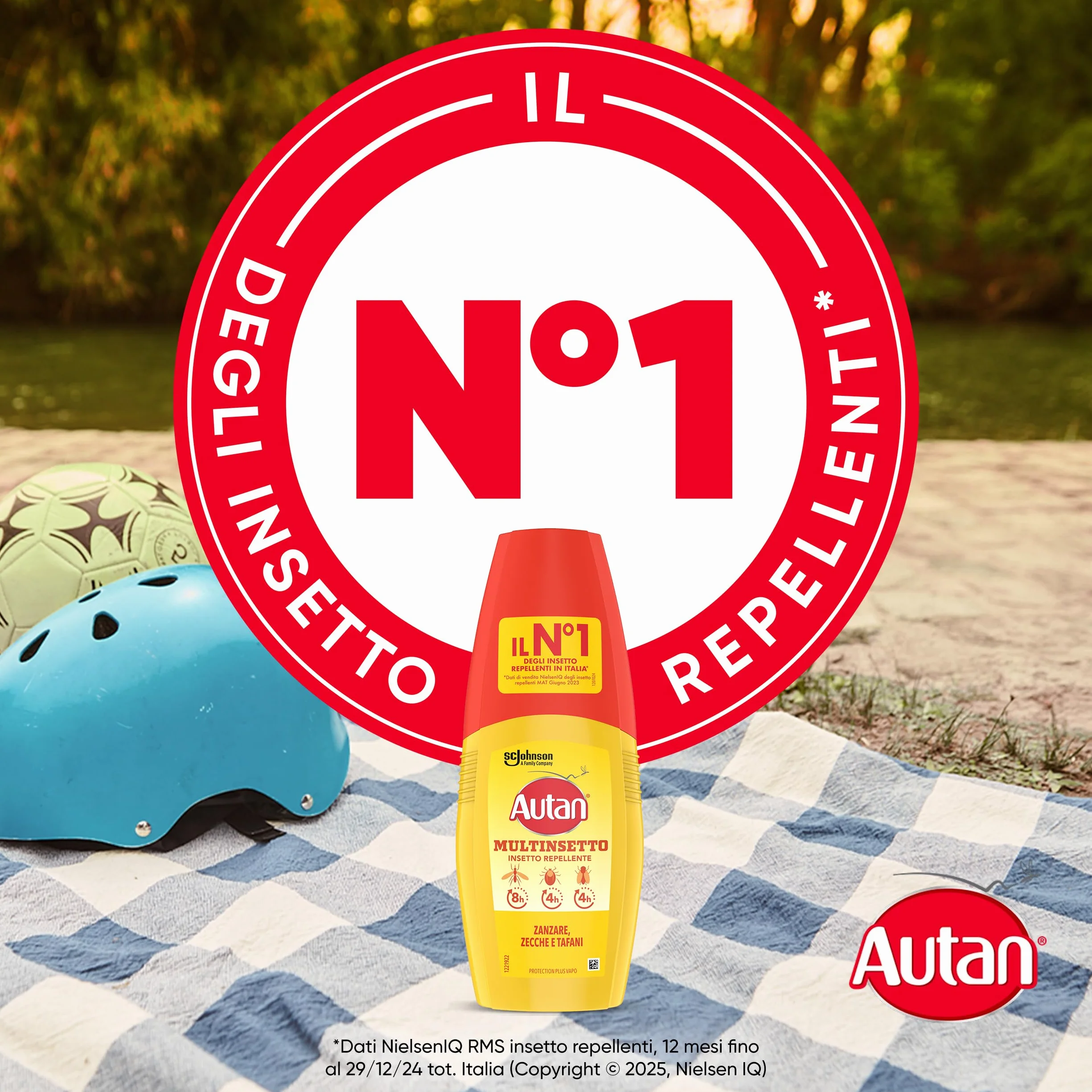 Autan Multinsetto Spray Antizanzare Comuni e Tigre, Zecche e Tafani, Insetto Repellente, 100 ml
