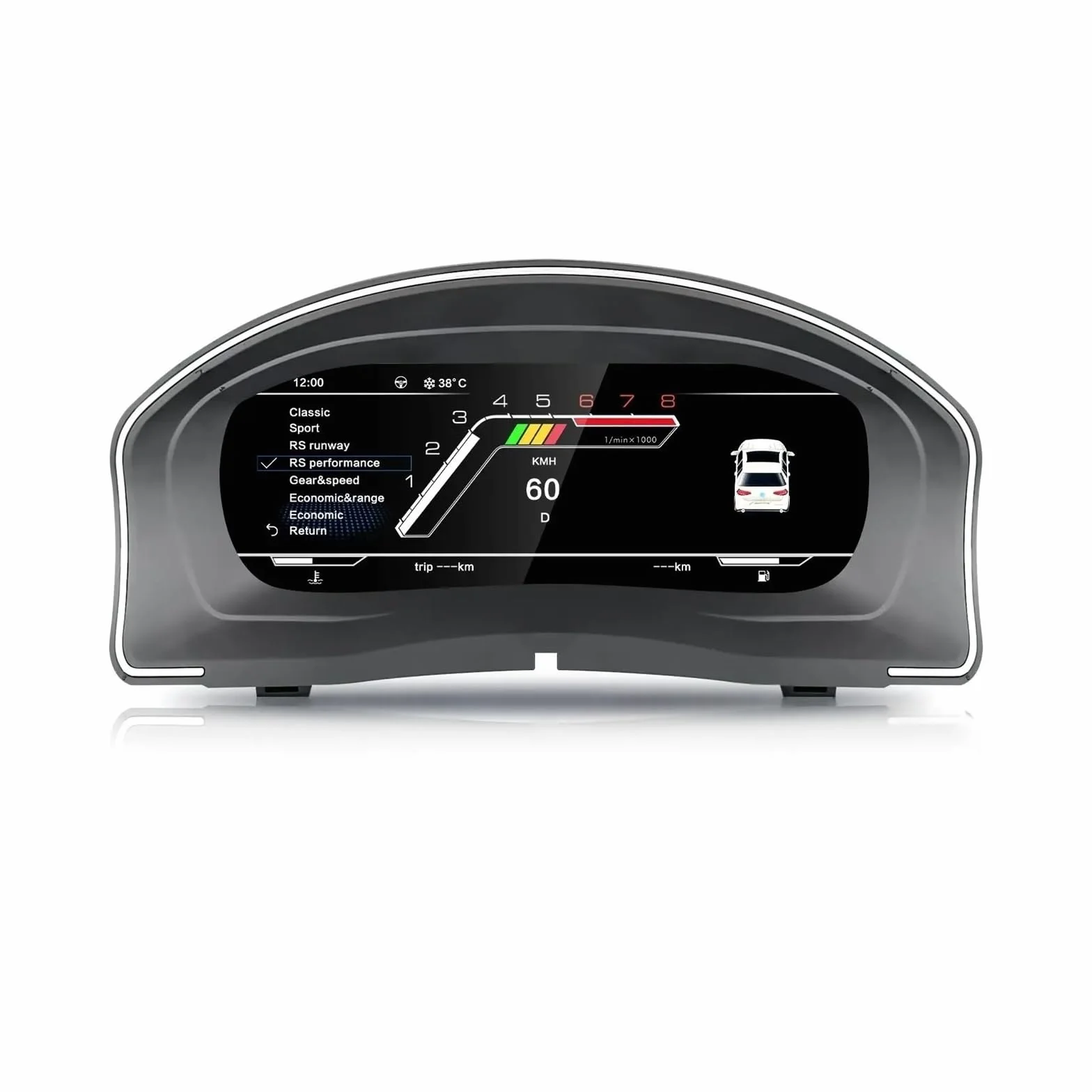 Cruscotto LCD da 10,25 pollici compatibile con VW Volkswagen Golf 5 2006 Car Digital Cluster Tachimetro automatico Monitor cabina di pilotaggio virtuale Nuovo aggiornamento