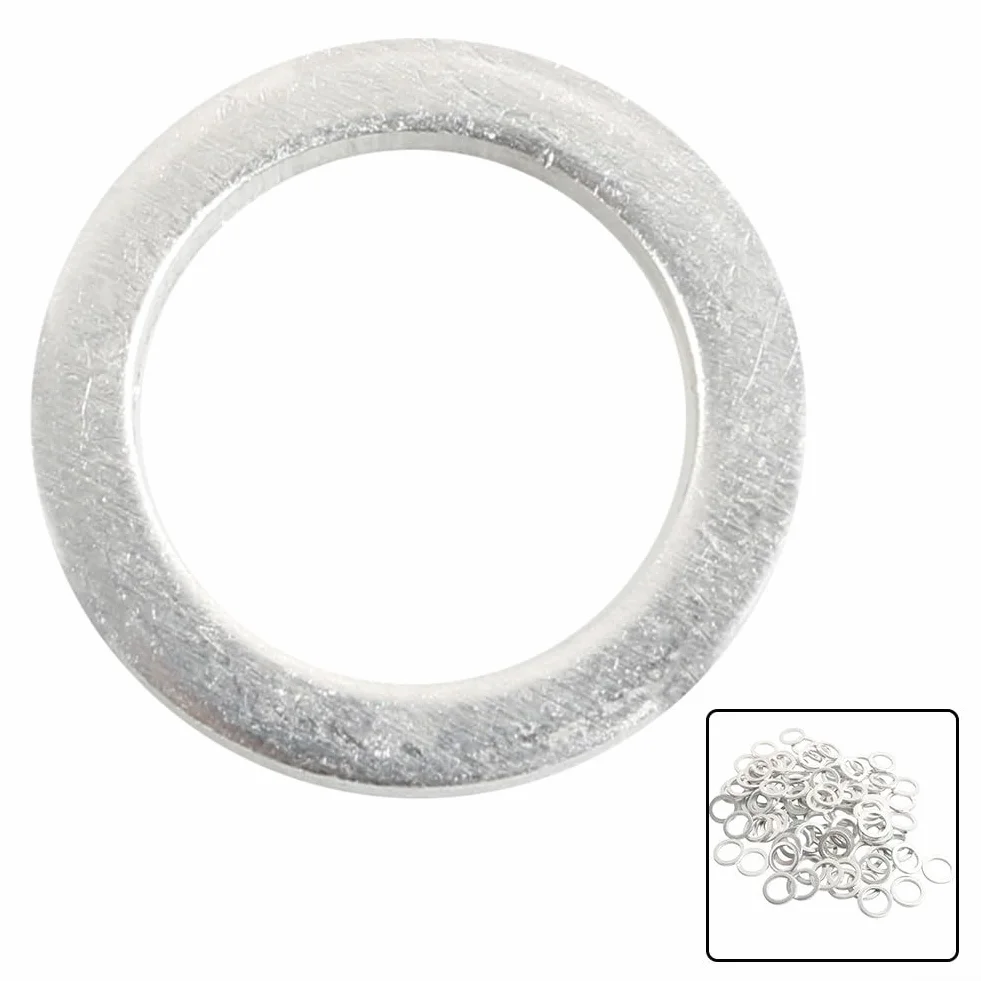 Guarnizione rondella a vite di scarico dell'olio per Hyundai & Kia (2001-2021), alluminio, argento, confezione da 25, OEM 21513-23001