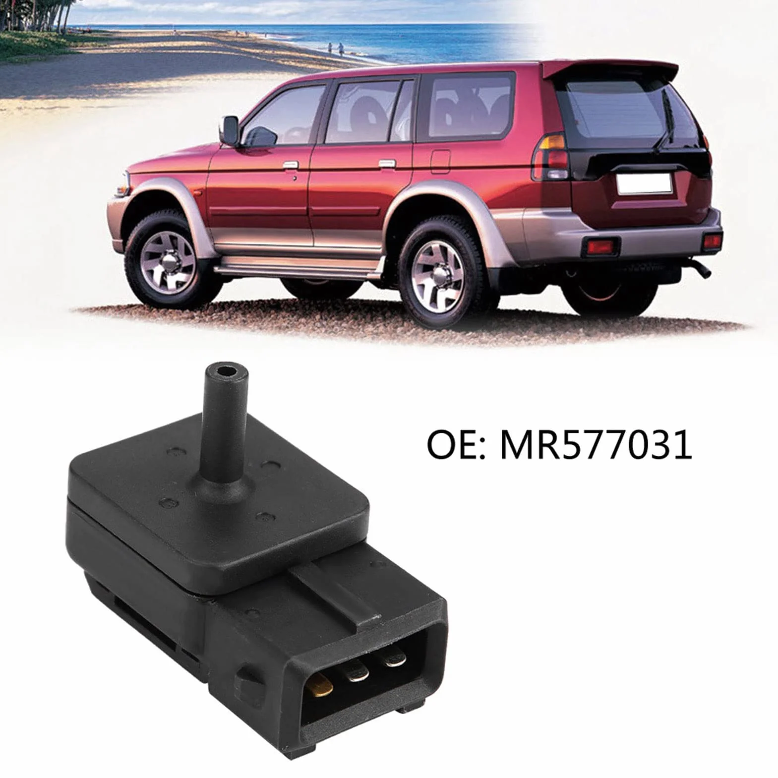 mr577031 + Sensore di pressione turbo | Sensore di pressione dell'aria nel collettore di aspirazione per L200 PAJERO II - OE MR577031